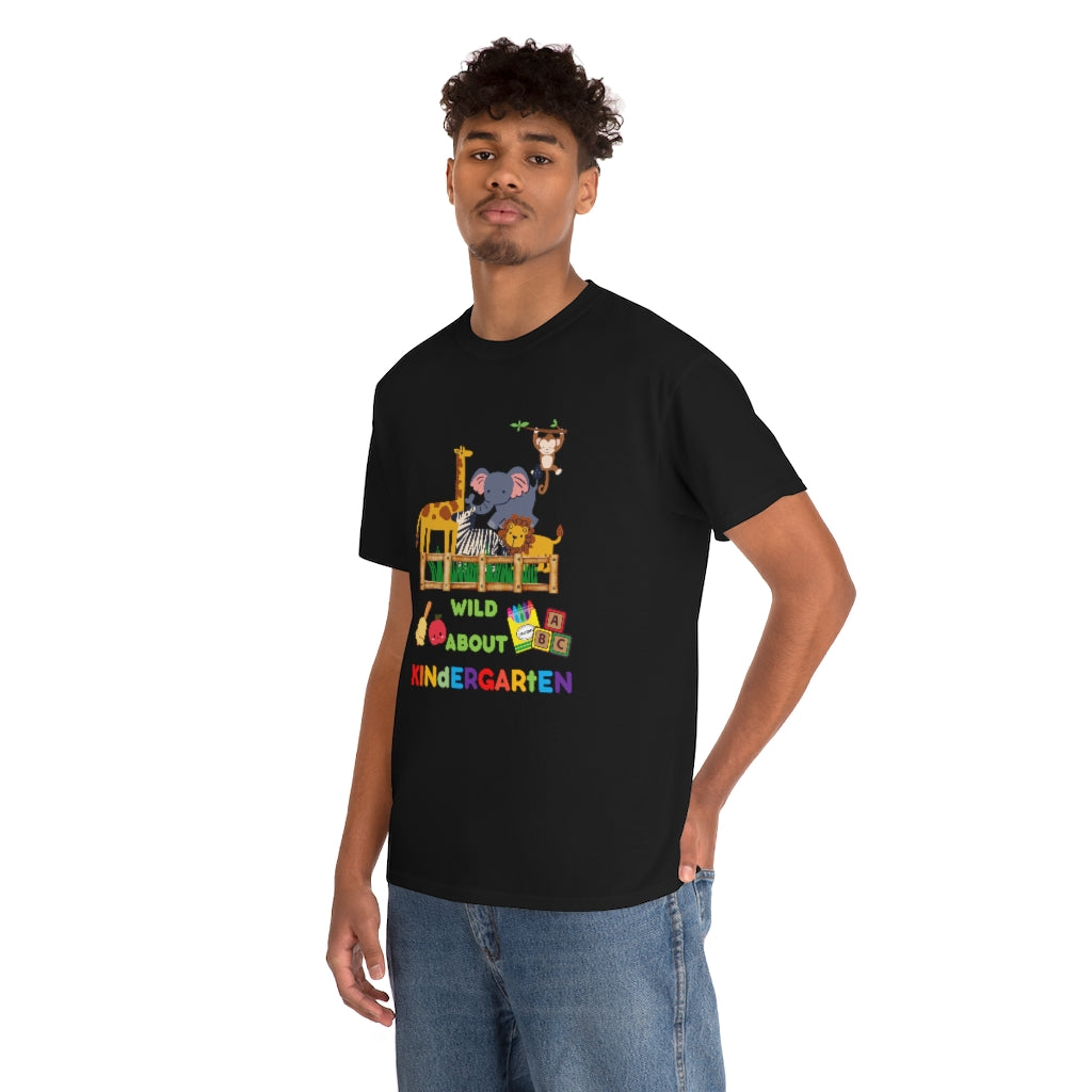 Wild About Kindergarten Unisex Heavy Cotton Tee