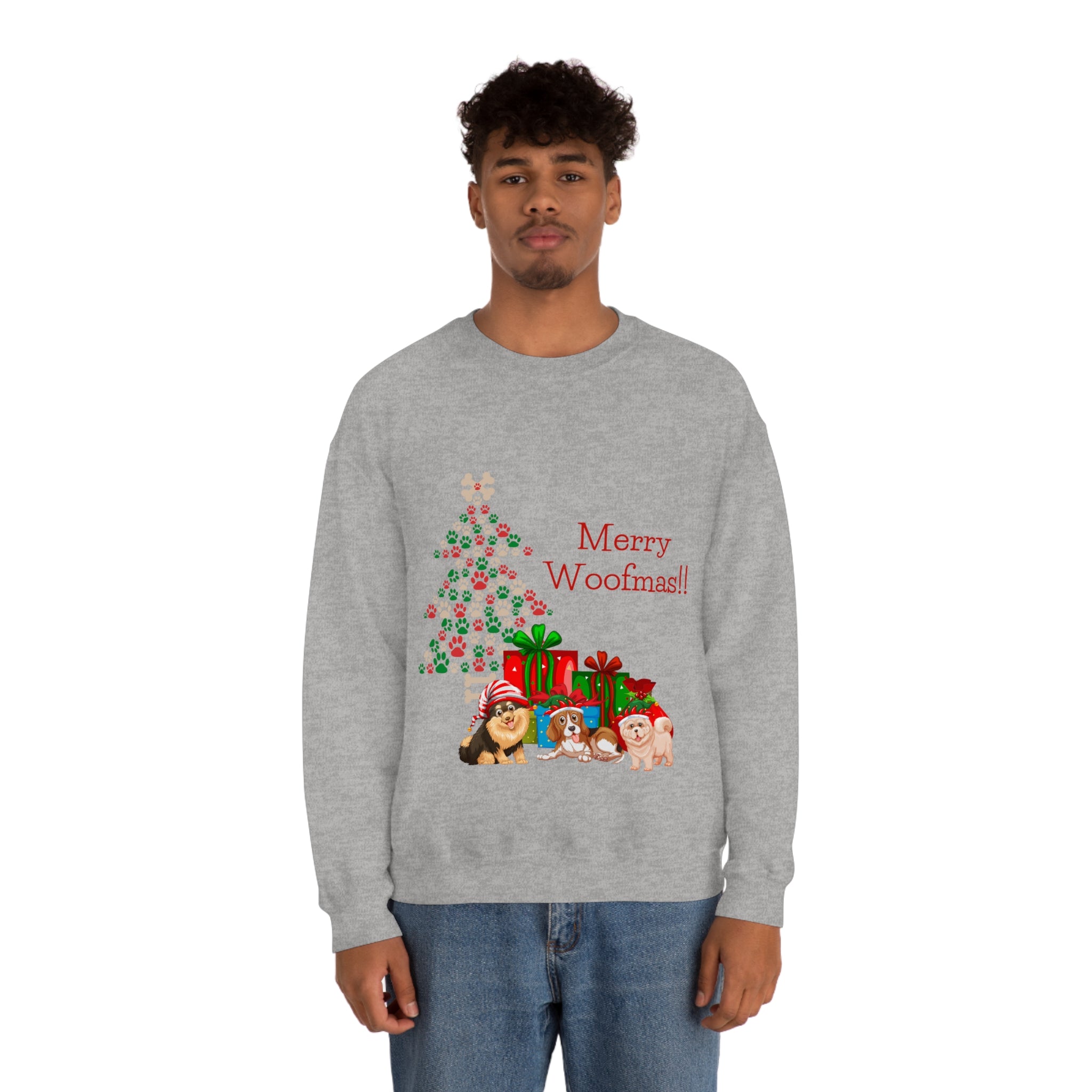 Merry Woolfmas Unisex Heavy Blend™ Crewneck Sweatshirt