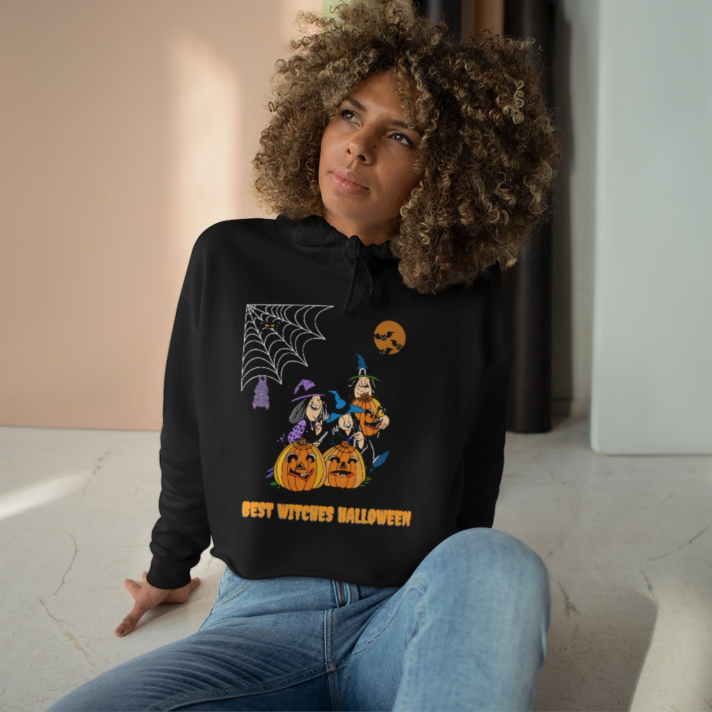 Best Witches Halloween Crop Hoodie