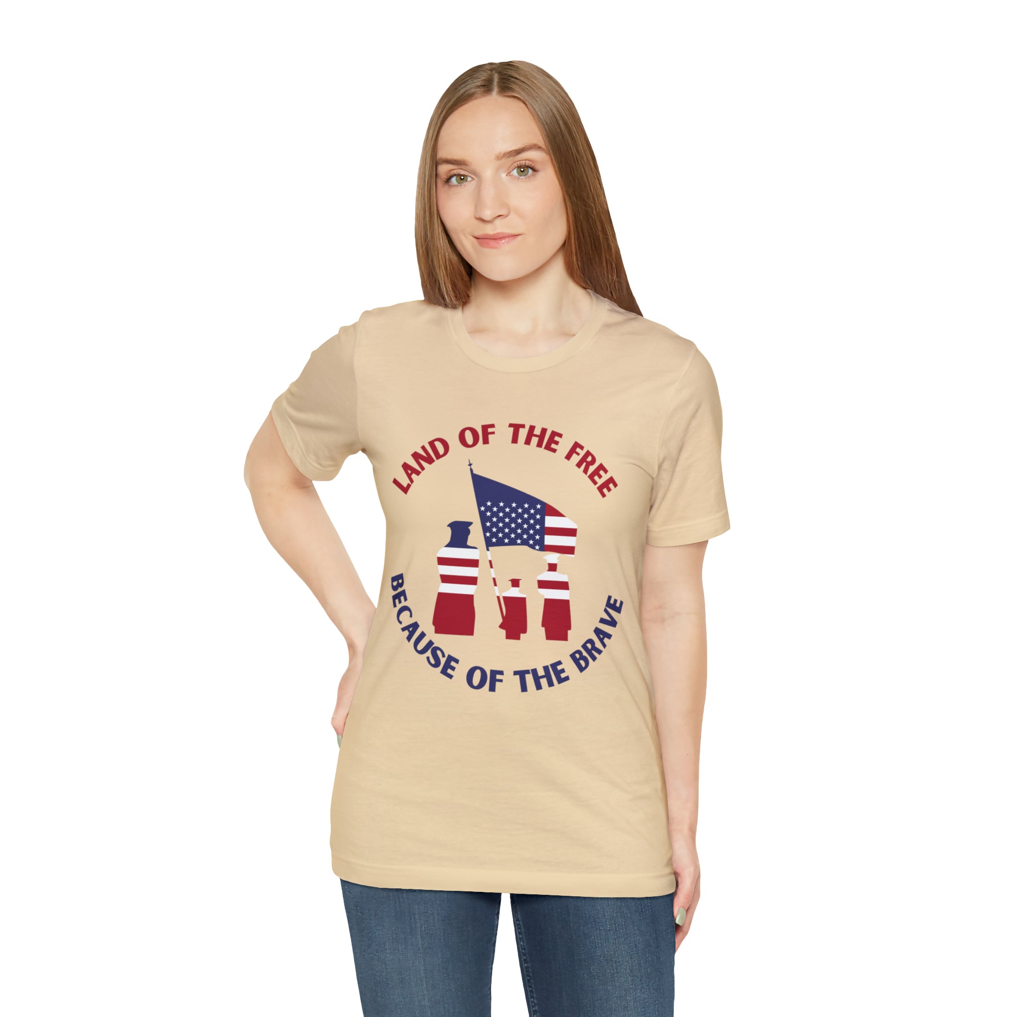 Memorial Day Land Of The Free Unisex Jersey Short Sleeve Tee