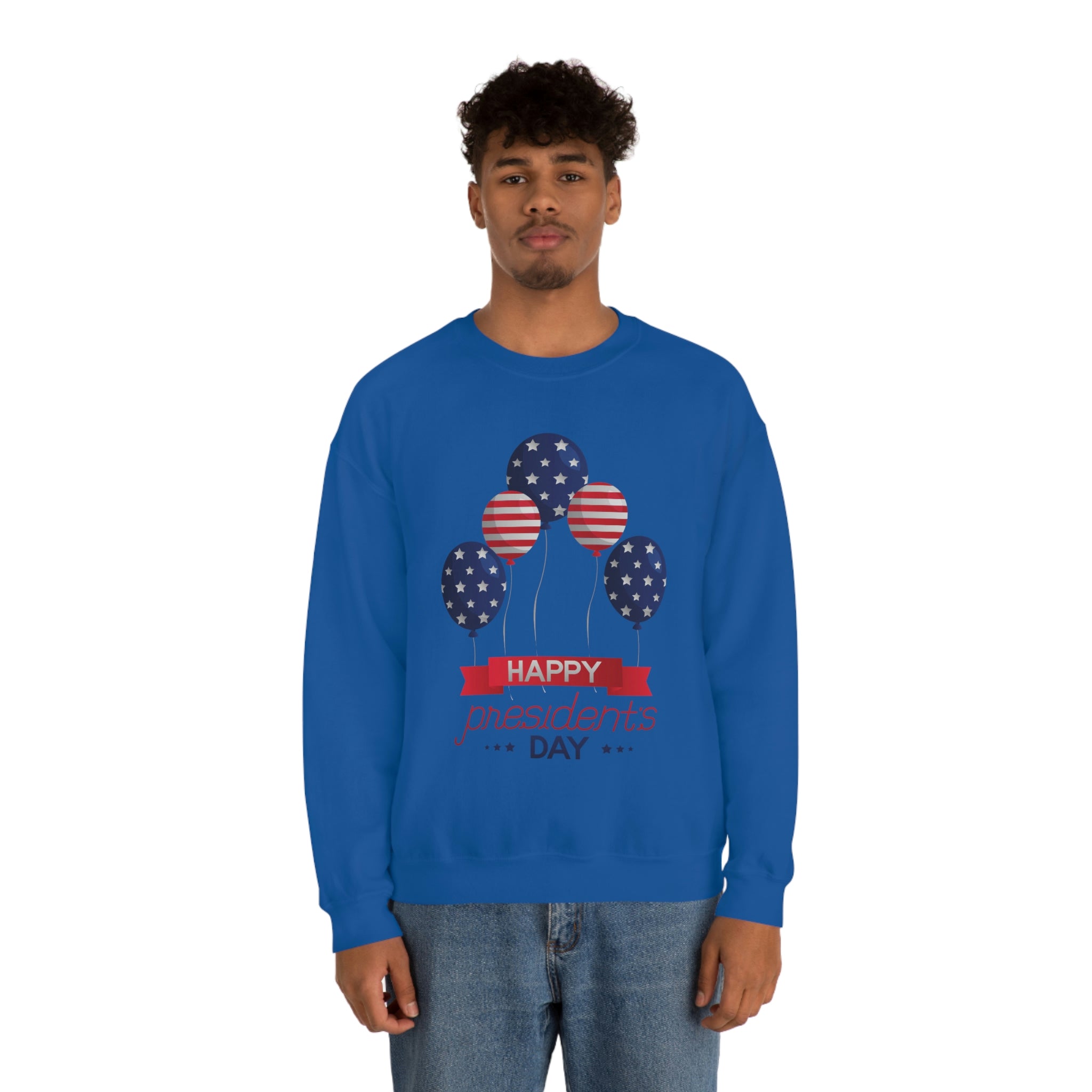 Happy President's Day Stars & Stripe Unisex Heavy Blend™ Crewneck Sweatshirt