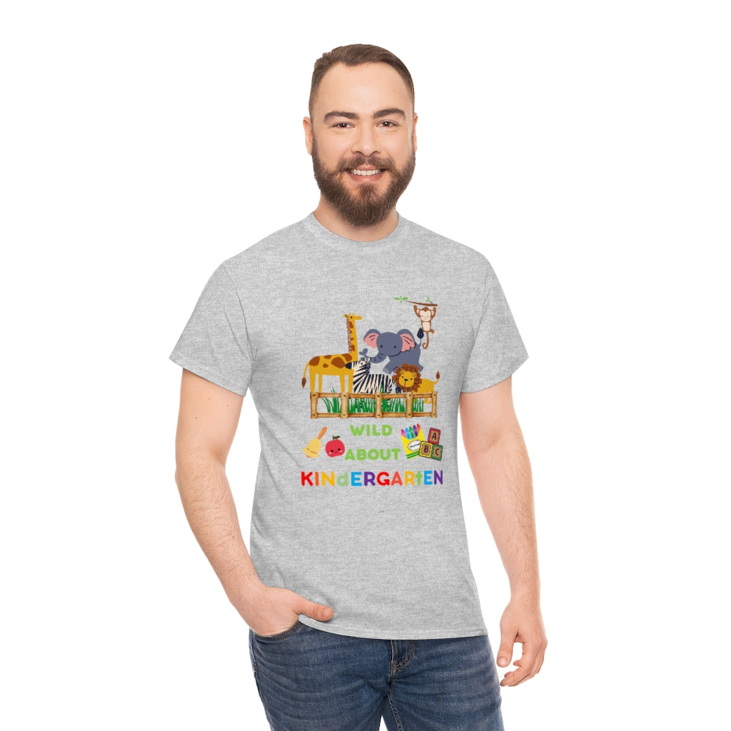 Wild About Kindergarten Unisex Heavy Cotton Tee