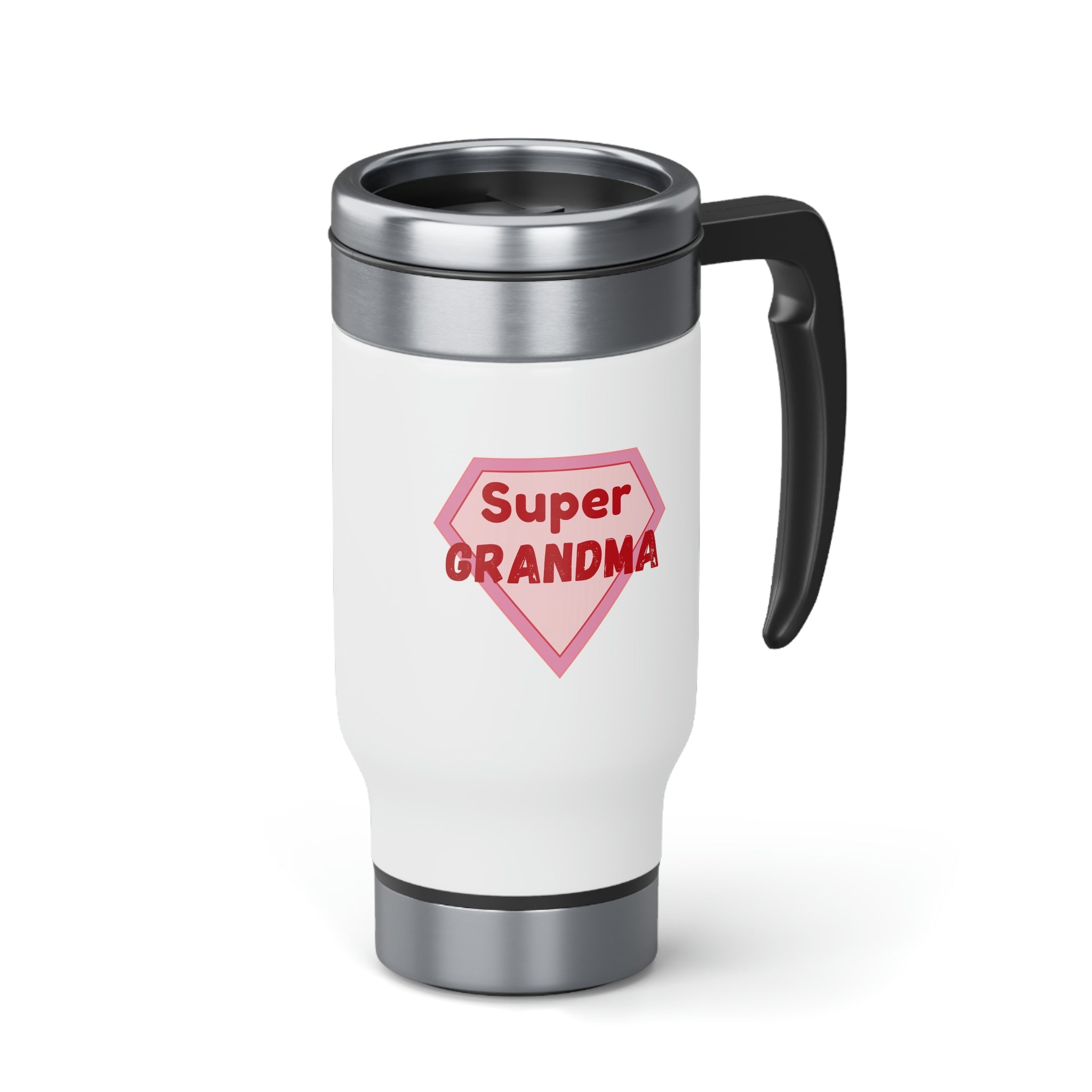 Super Grandma Stainless Steel Travel Mug with Handle, 14oz