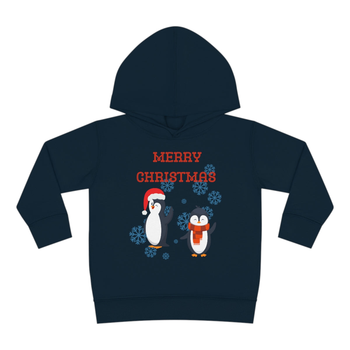 Penguins Merry Christmas Toddler Pullover Fleece Hoodie