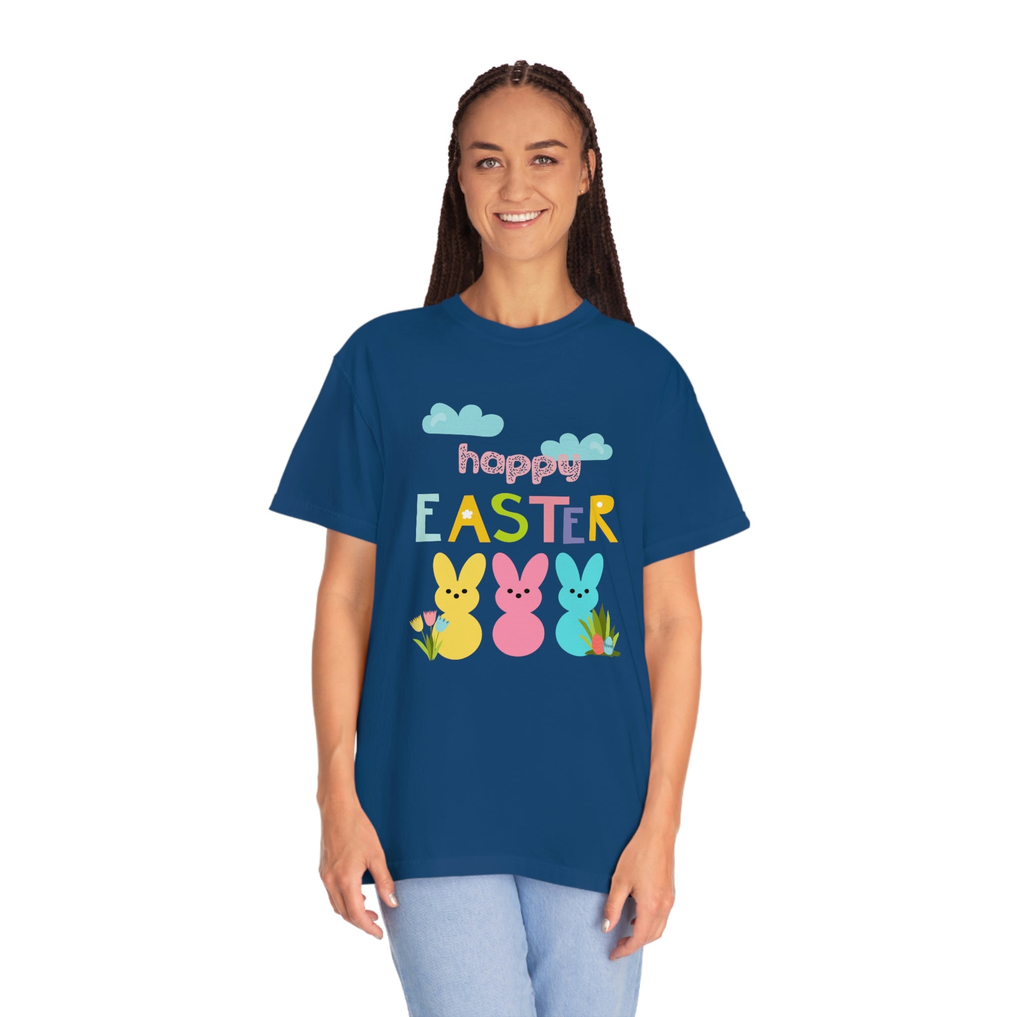 Happy Easter Bunny Unisex Garment-Dyed T-shirt