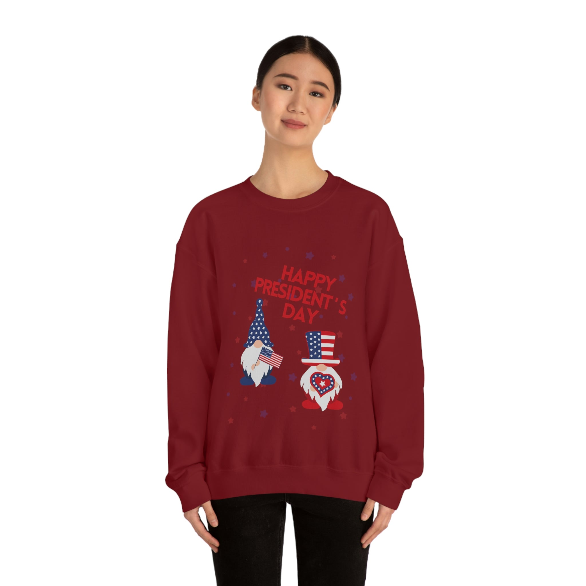 Happy President's Day Gnome Unisex Heavy Blend™ Crewneck Sweatshirt