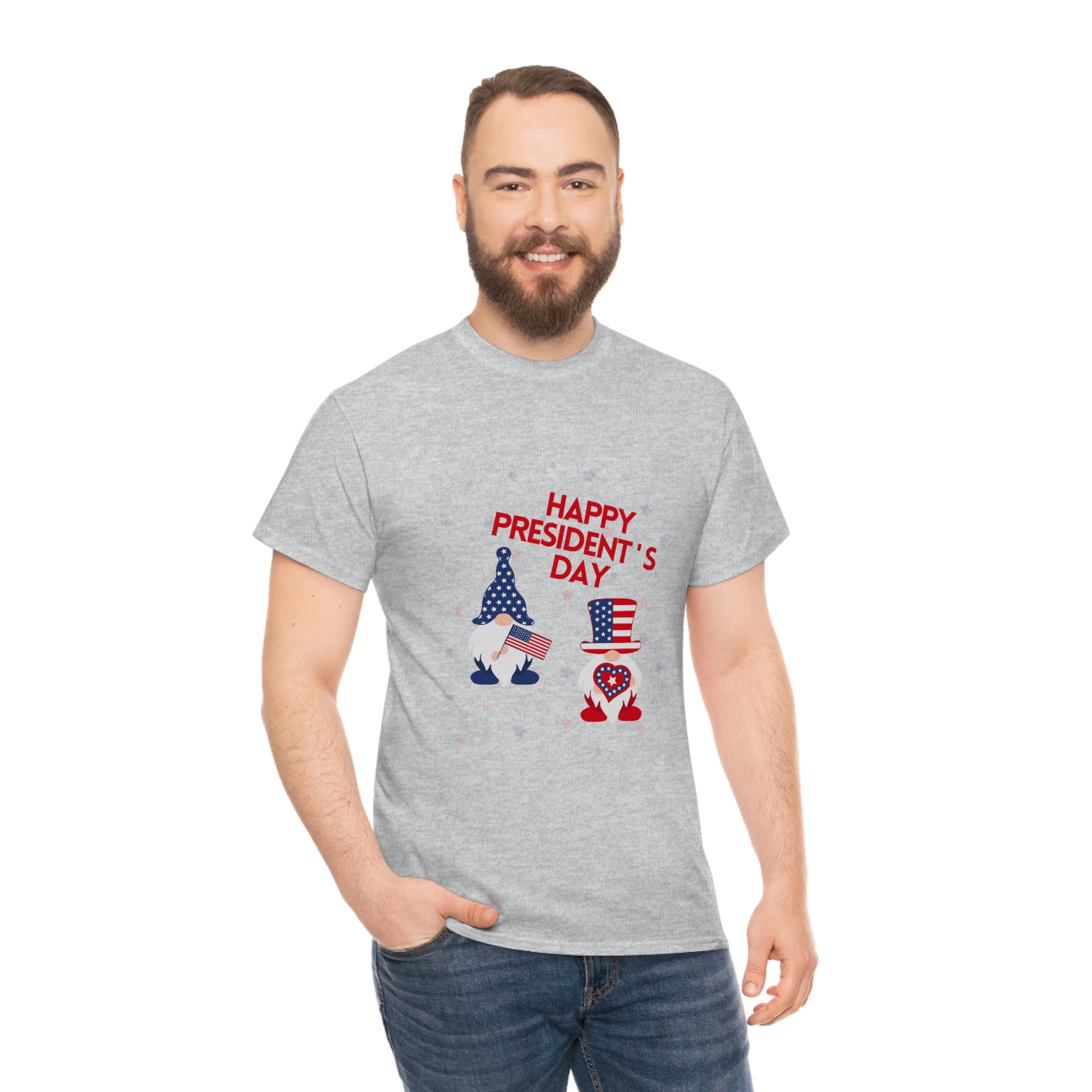 Happy President's Day Gnome Unisex Heavy Cotton Tee