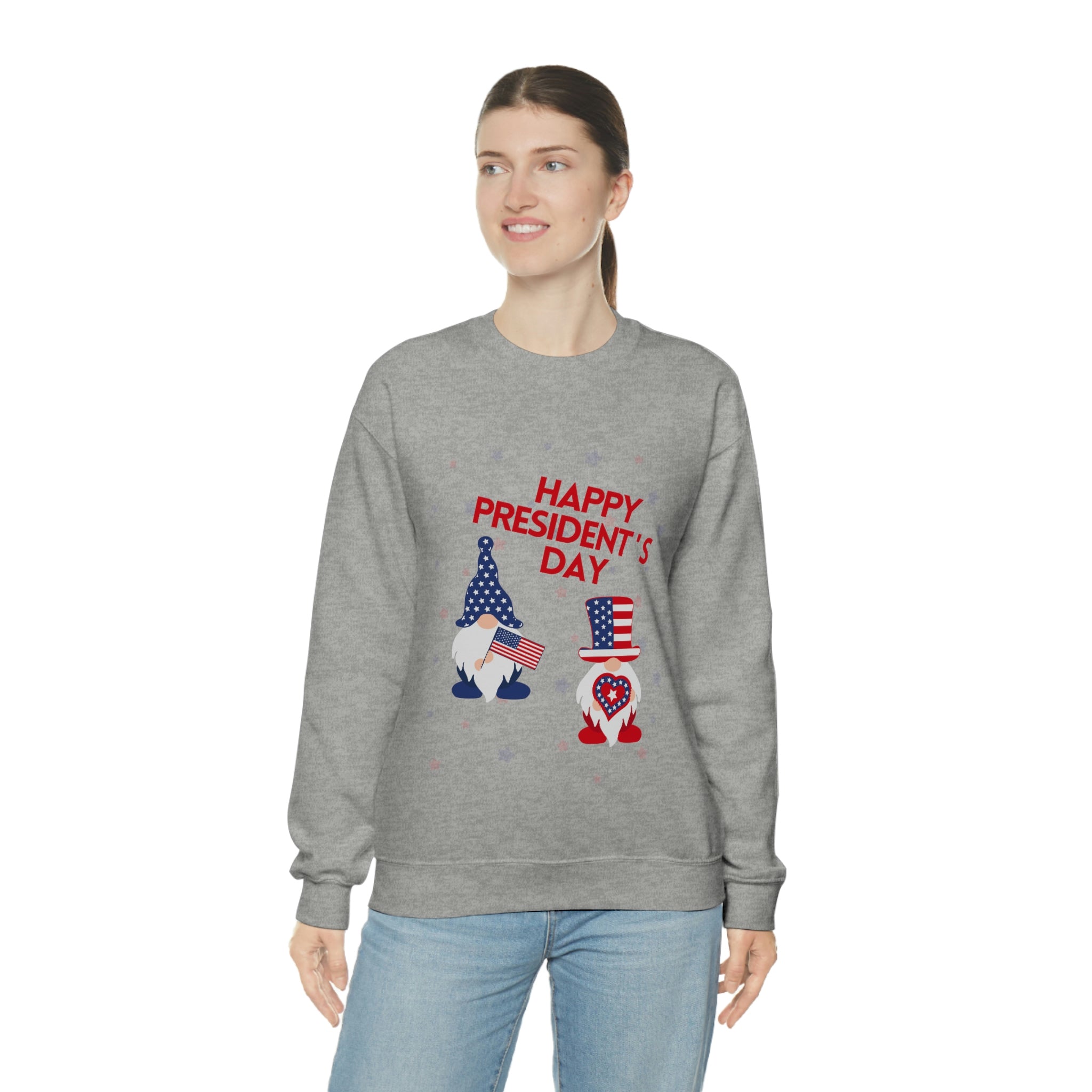 Happy President's Day Gnome Unisex Heavy Blend™ Crewneck Sweatshirt