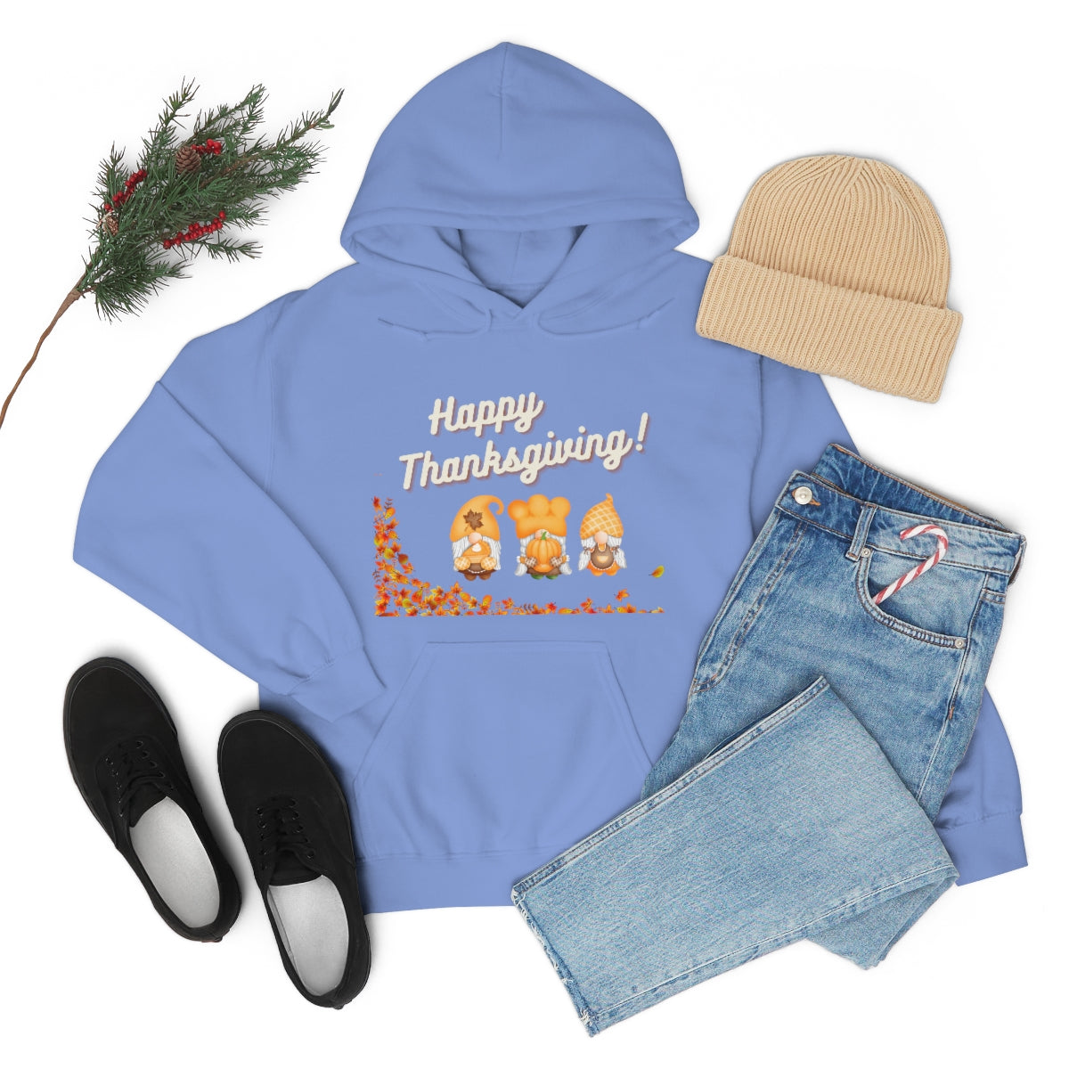 Happy Thanksgiving Gnome Unisex Heavy Blend™ Hooded Sweatshirt