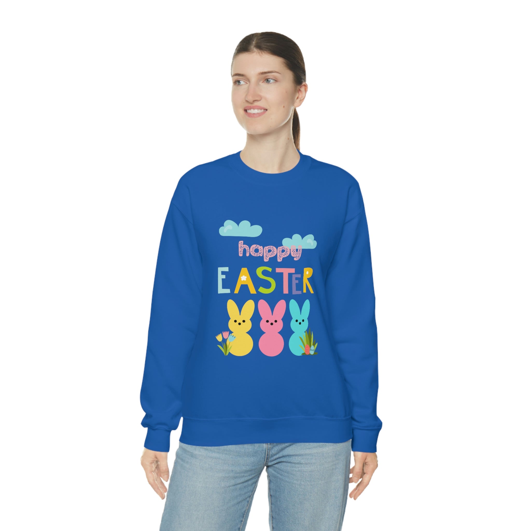 Happy Easter Bunny Unisex Heavy Blend™ Crewneck Sweatshirt