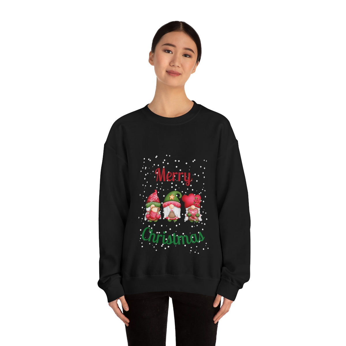 Three Gnomes Merry Christmas Unisex Heavy Blend™ Crewneck Sweatshirt