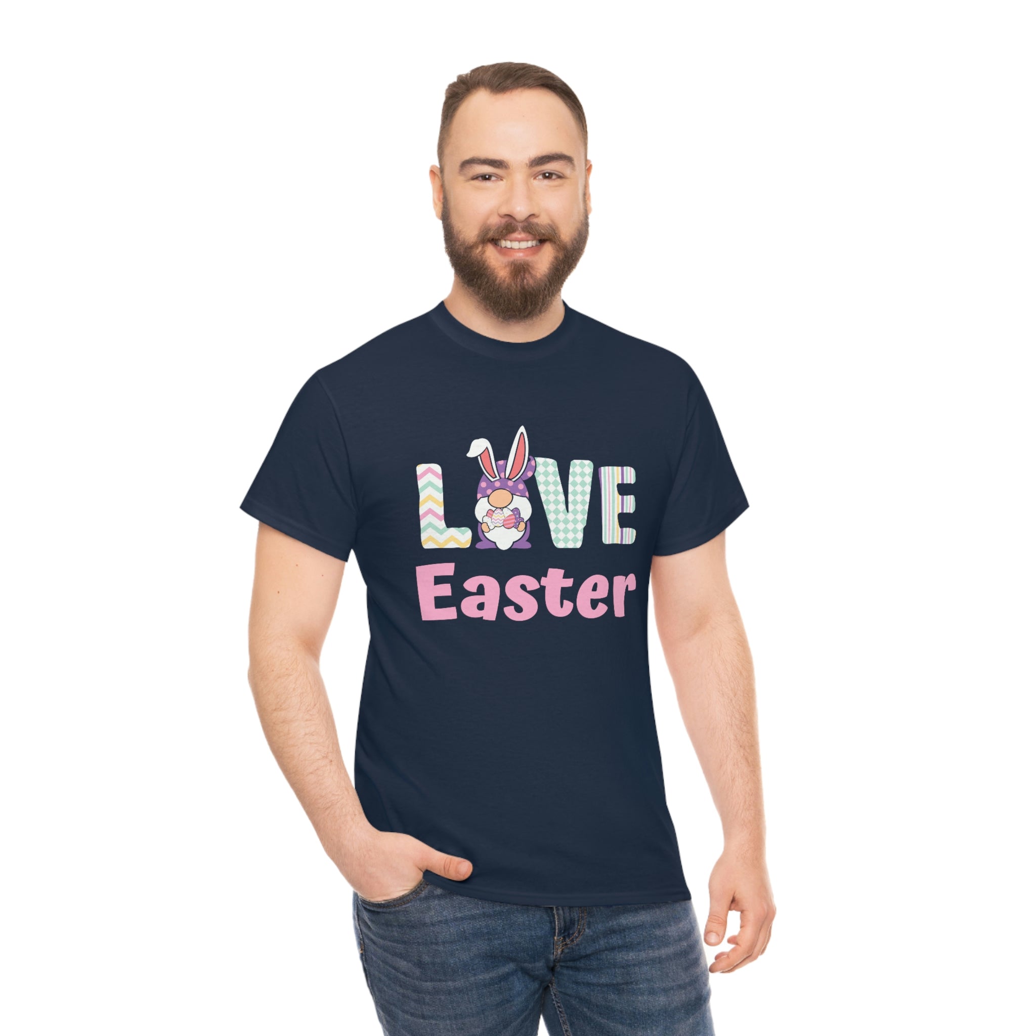 Gnome Love Easter Unisex Heavy Cotton Tee