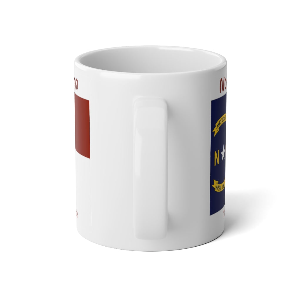 North Carolina State Flag Jumbo Mug, 20oz