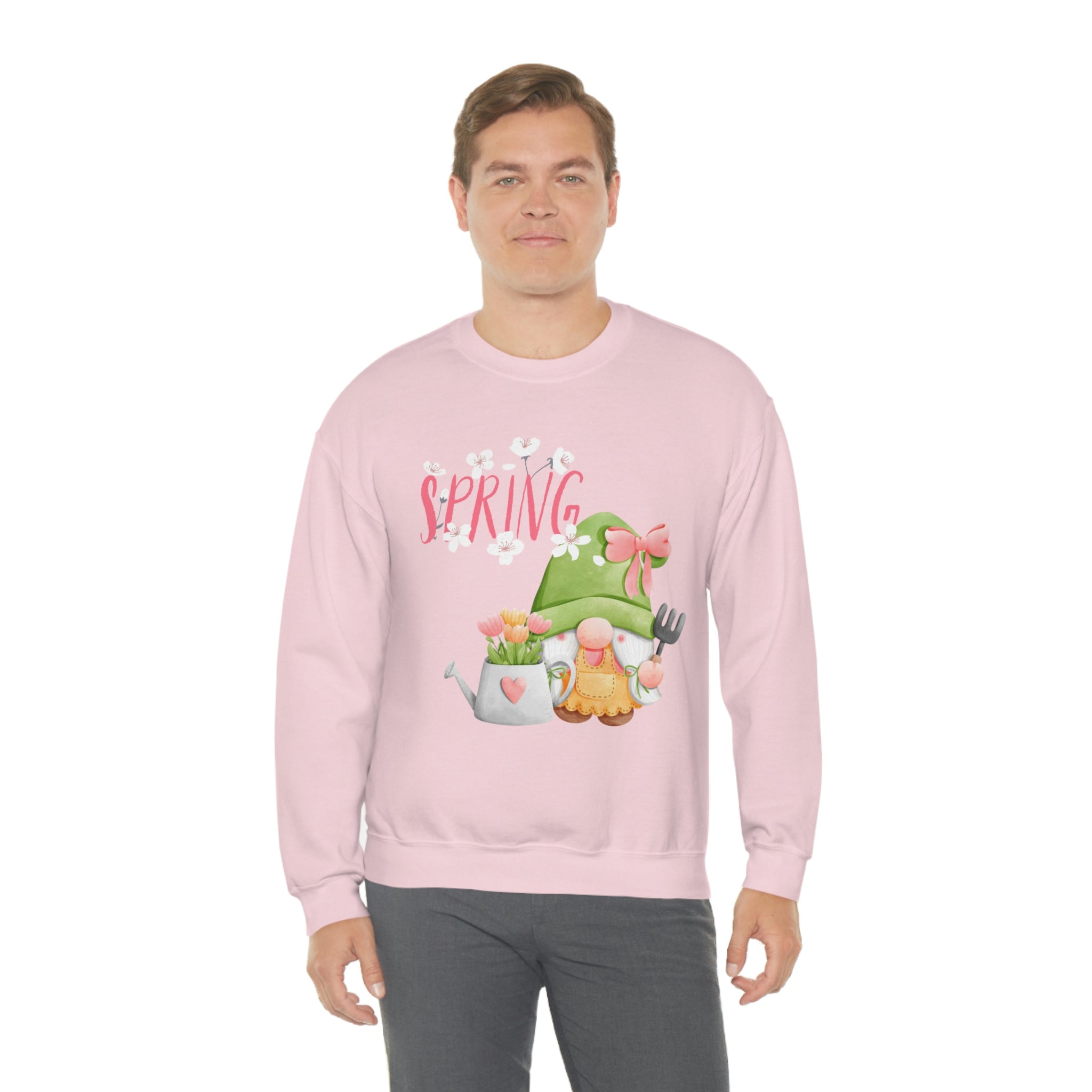 Gnome Happy Spring Unisex Heavy Blend™ Crewneck Sweatshirt