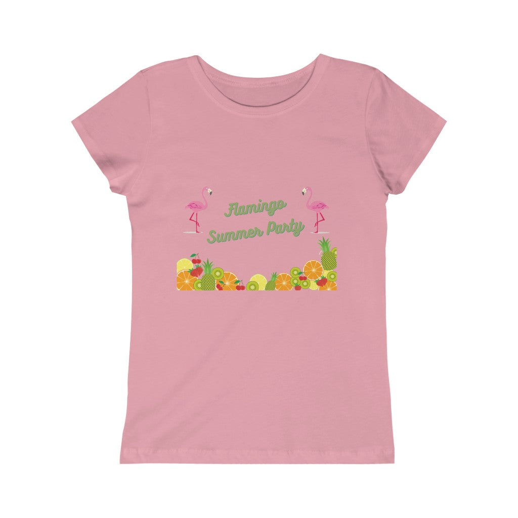 Flamingo Summer Party Girls Princess Tee