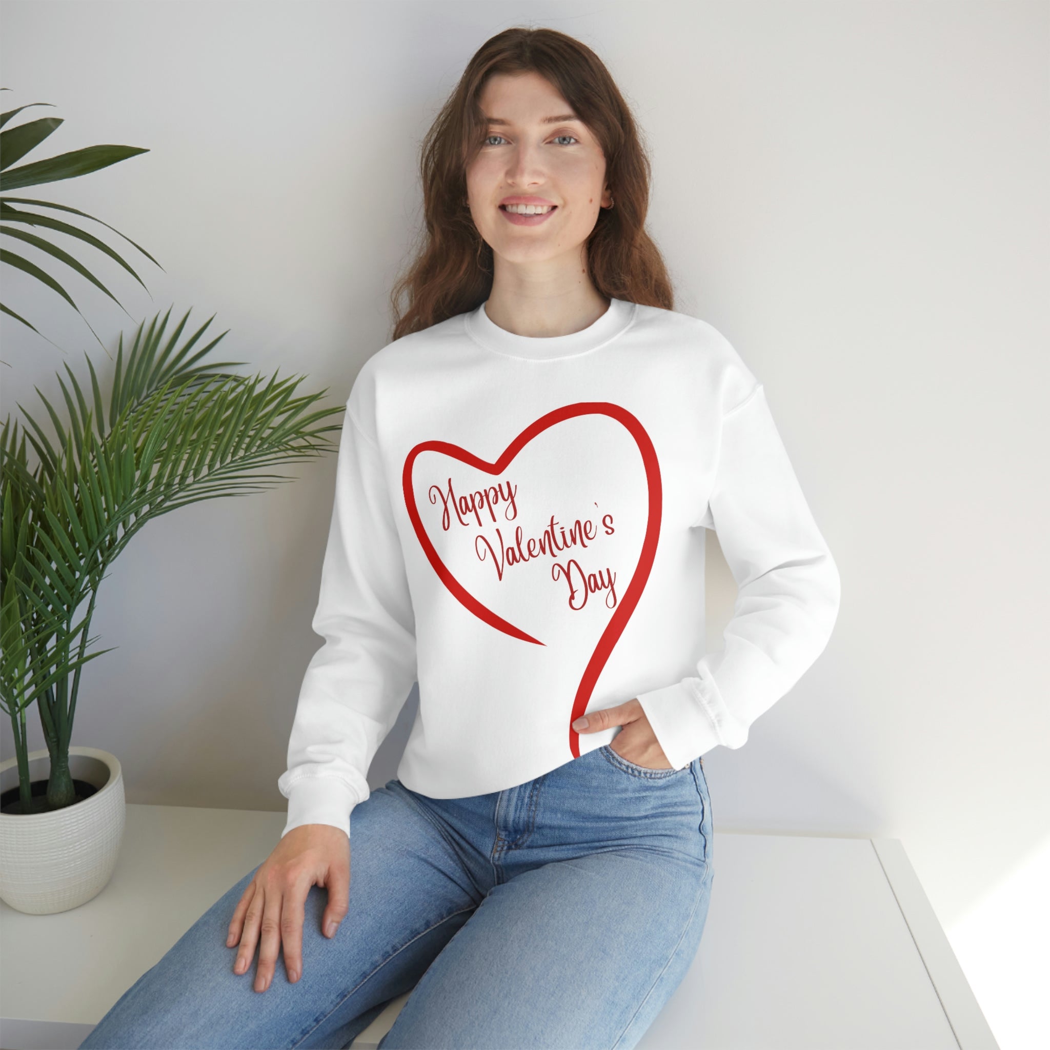 Happy Valentine's Day Unisex Heavy Blend™ Crewneck Sweatshirt