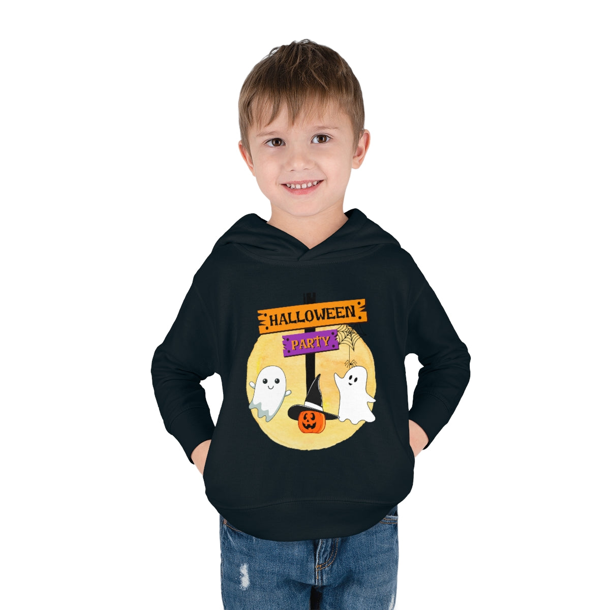 Halloween Party Toddler Pullover Fleece Hoodie