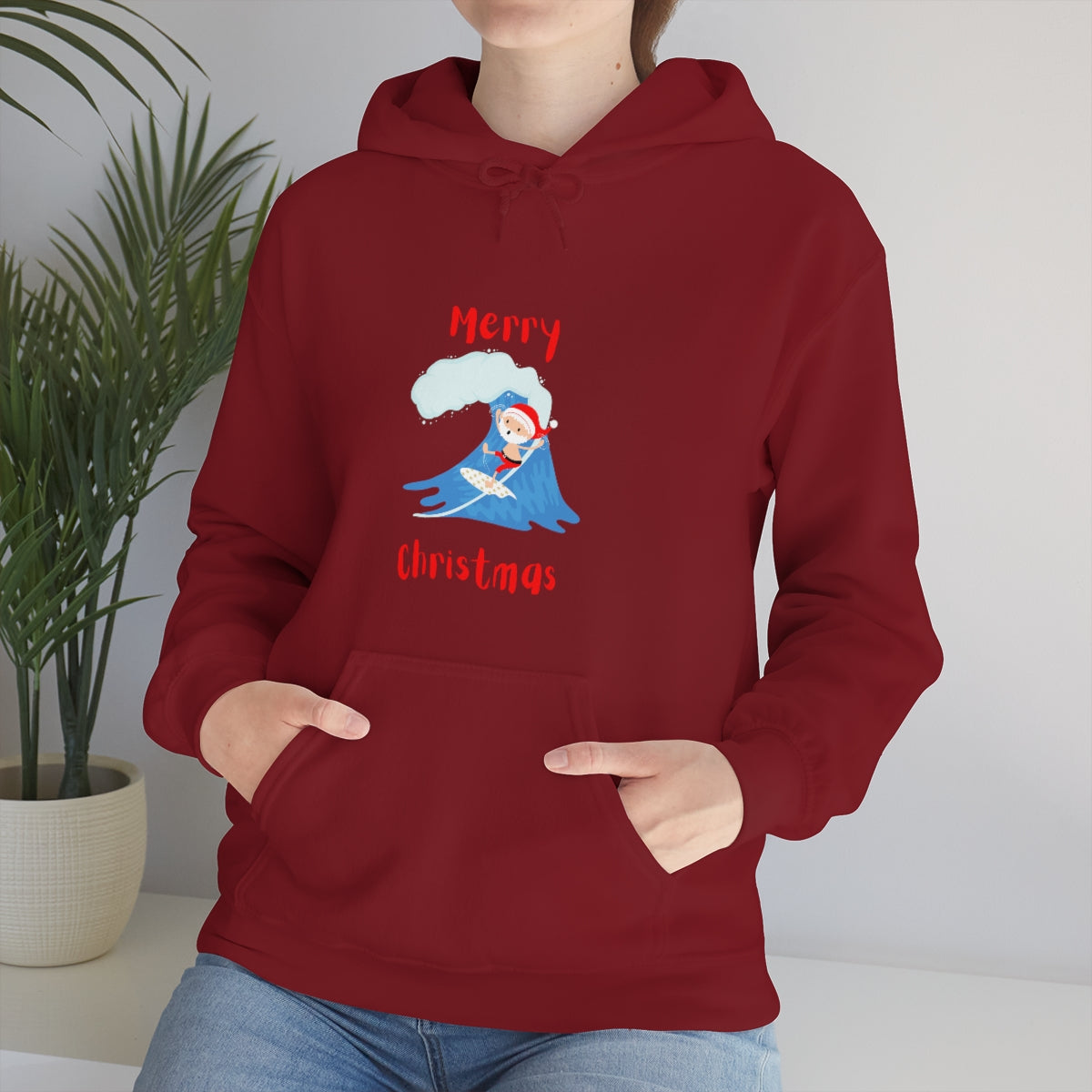 Surfing Santa Unisex Heavy Blend™ Hooded Sweatshirt