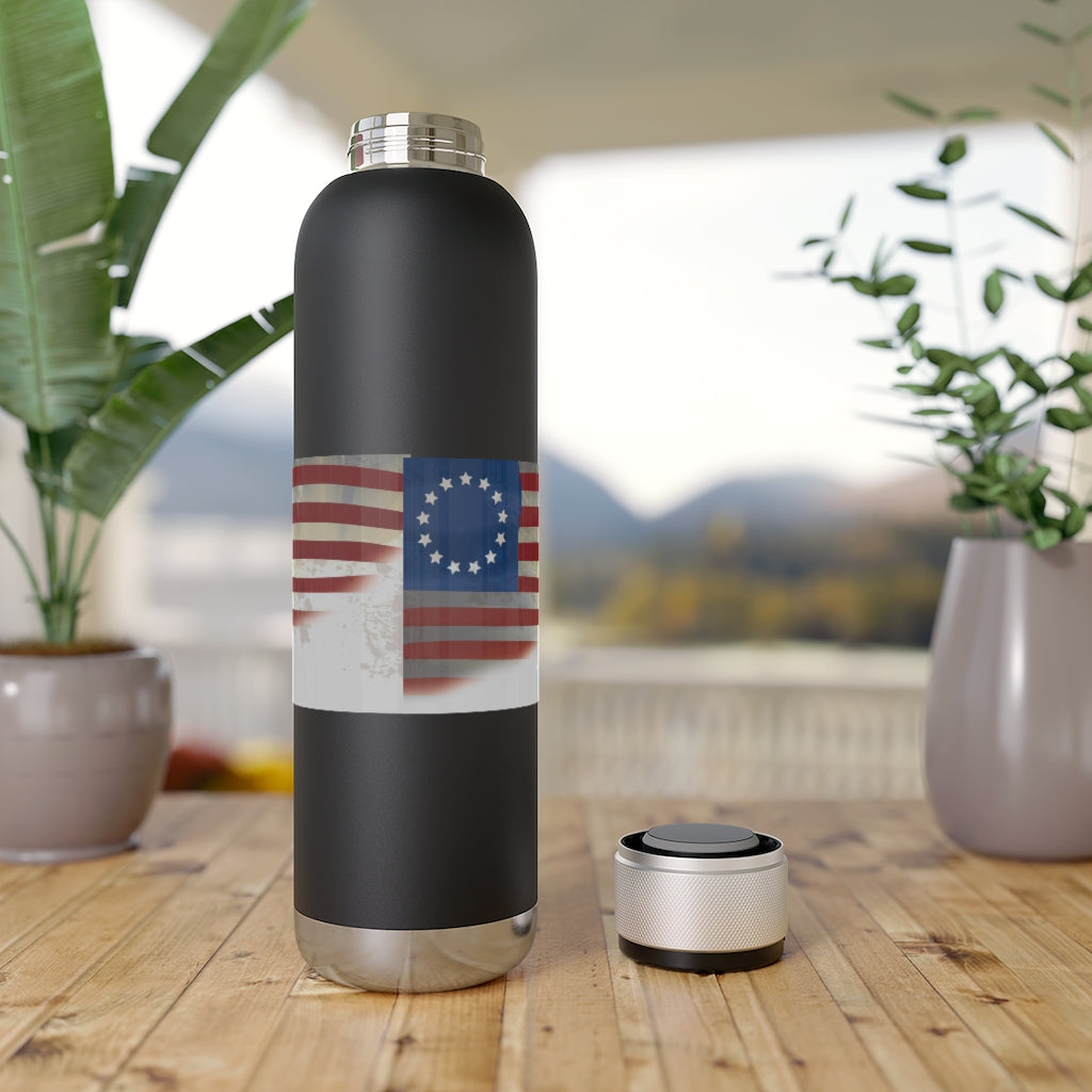 Old Glory Soundwave Copper Vacuum Audio Bottle 22oz