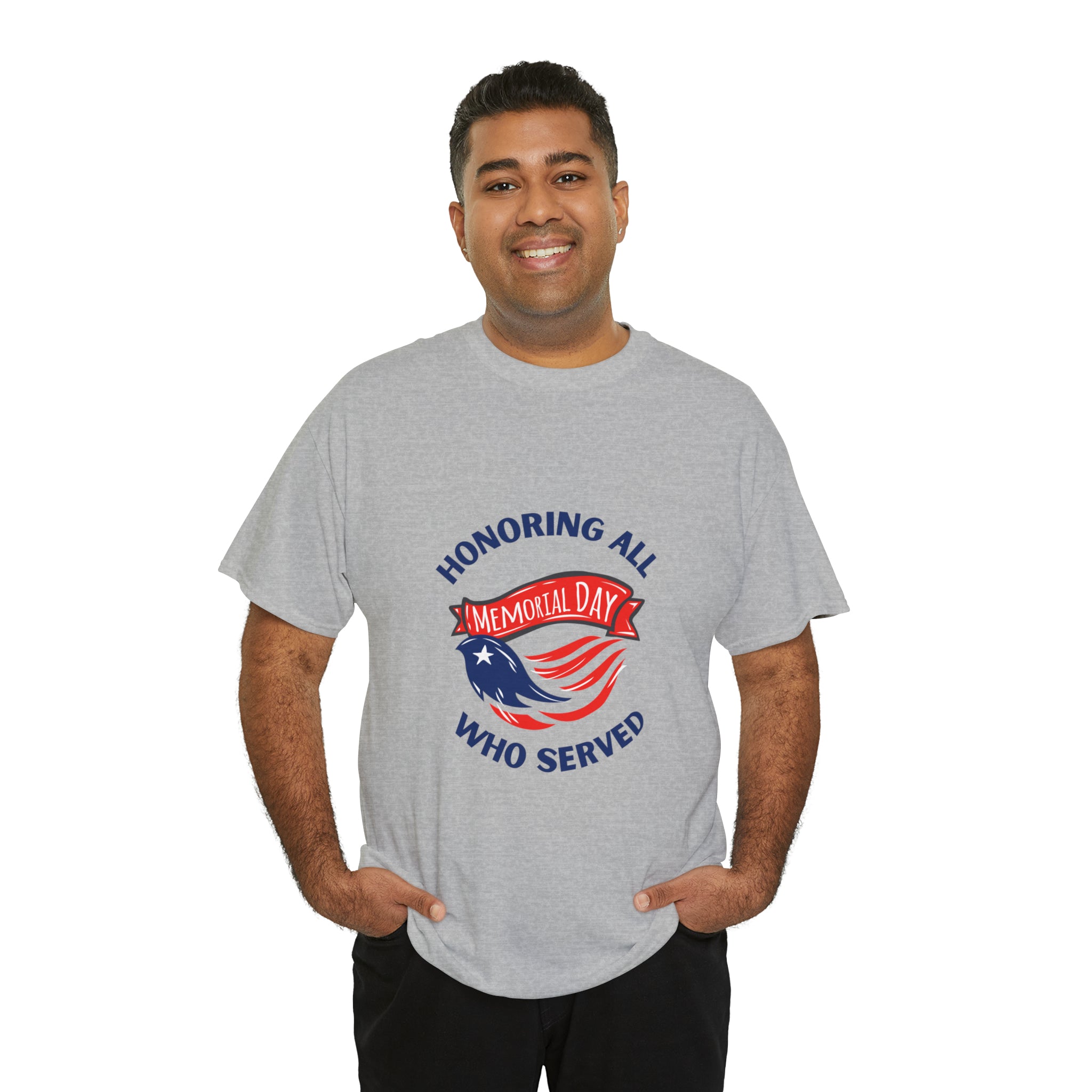 Memorial Day Honoring All Who Served Unisex Heavy Cotton Tee