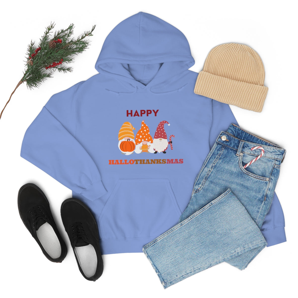 Happy Hallothanksmas Unisex Heavy Blend™ Hooded Sweatshirt