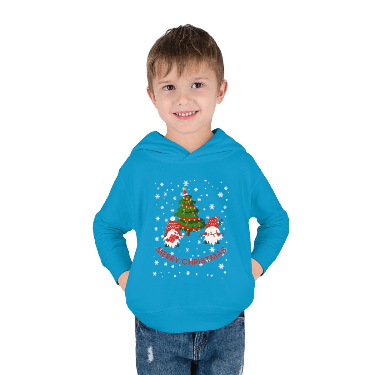 Merry & Bright Holidays ChristmasToddler Pullover Fleece Hoodie