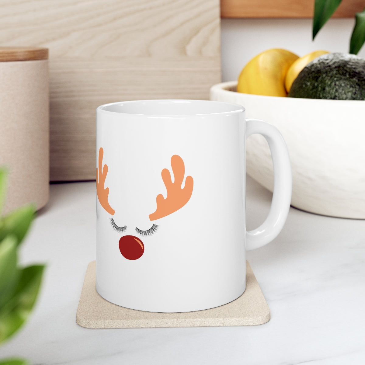 Reindeer Christmas Ceramic Mug 11oz