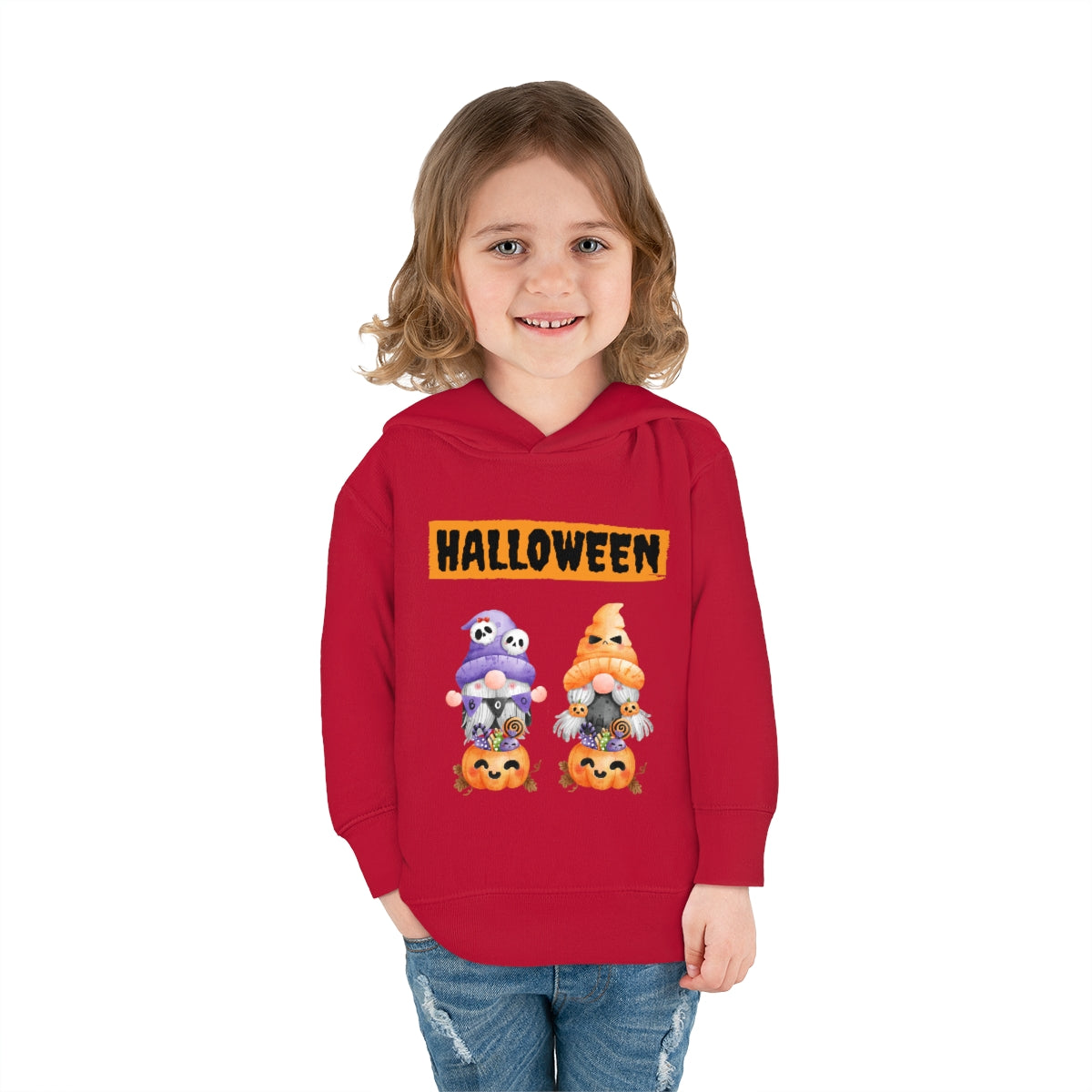 Happy Halloween Pumpkin Candies Toddler Pullover Fleece Hoodie