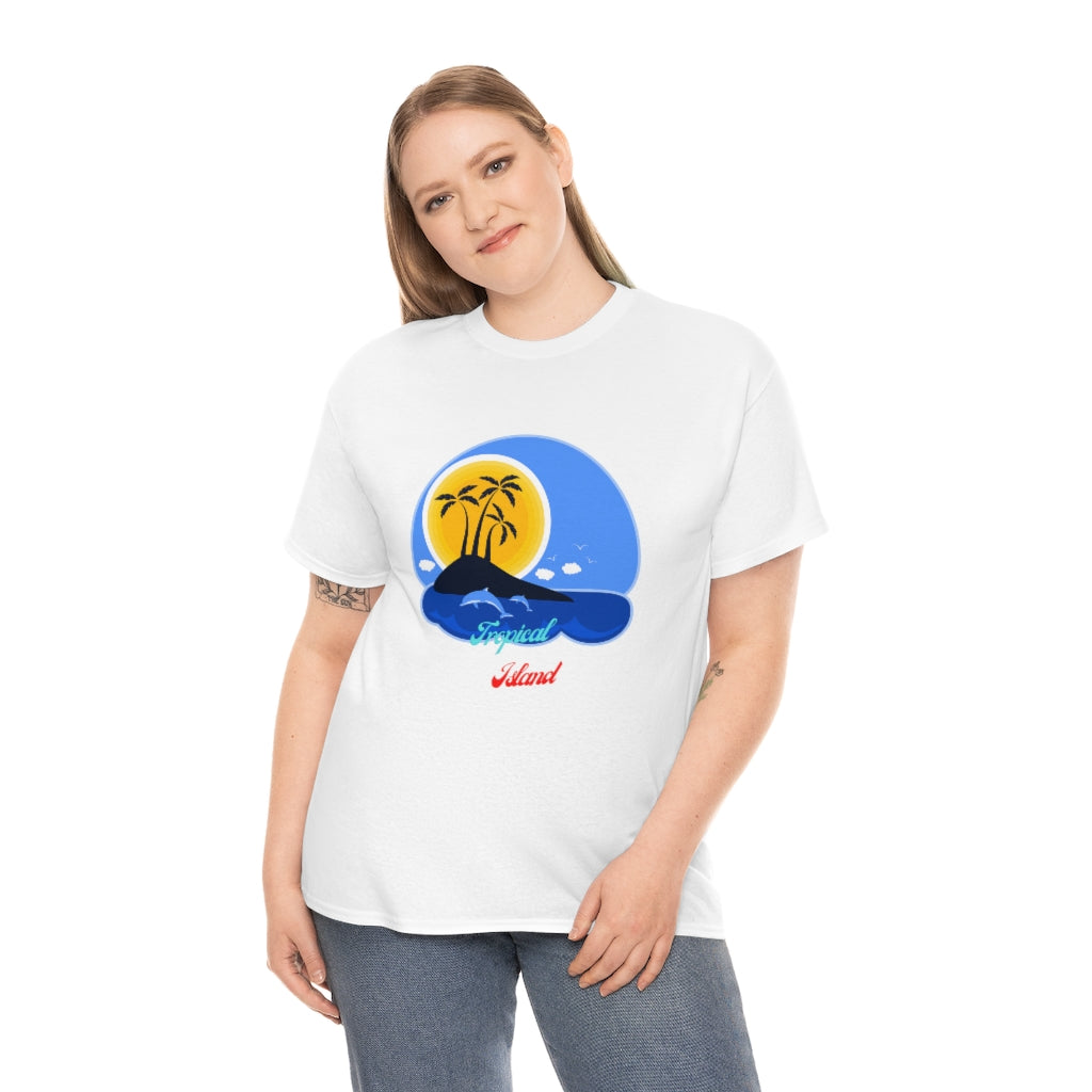 Tropical Island Unisex Heavy Cotton Tee