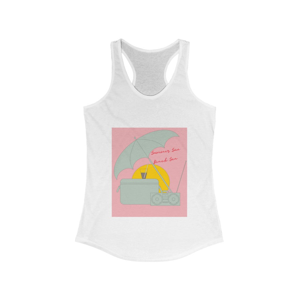 Summer Sun Beach Sea Women's Ideal Racerback Tank