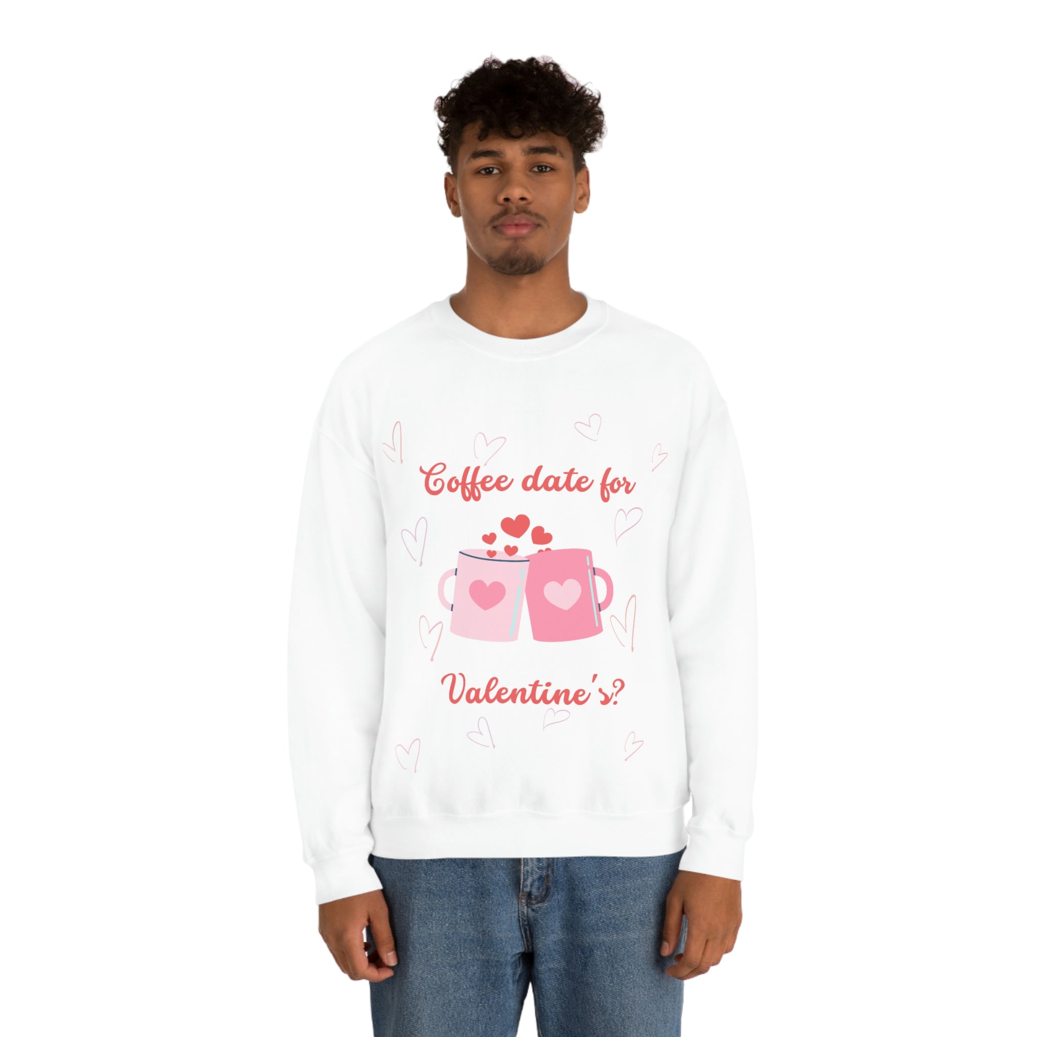 Coffee Date For Valentine's Unisex Heavy Blend™ Crewneck Sweatshirt