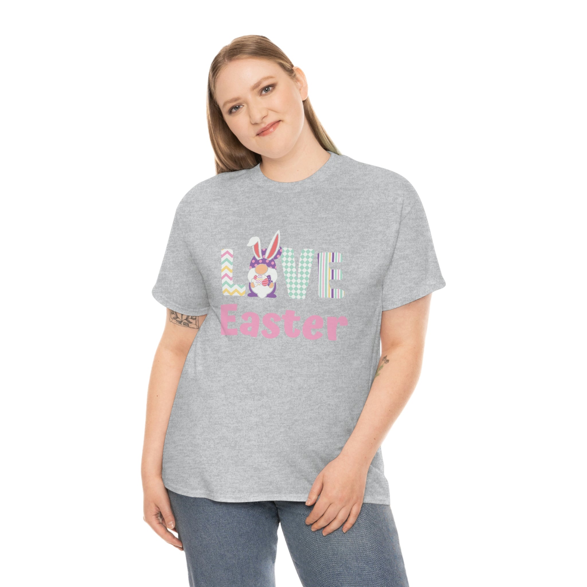 Gnome Love Easter Unisex Heavy Cotton Tee
