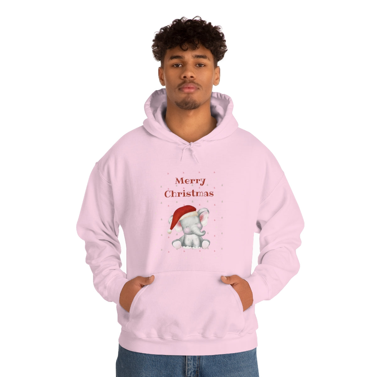 Cute Christmas Elephant Unisex Heavy Blend™ Hooded Sweatshirt