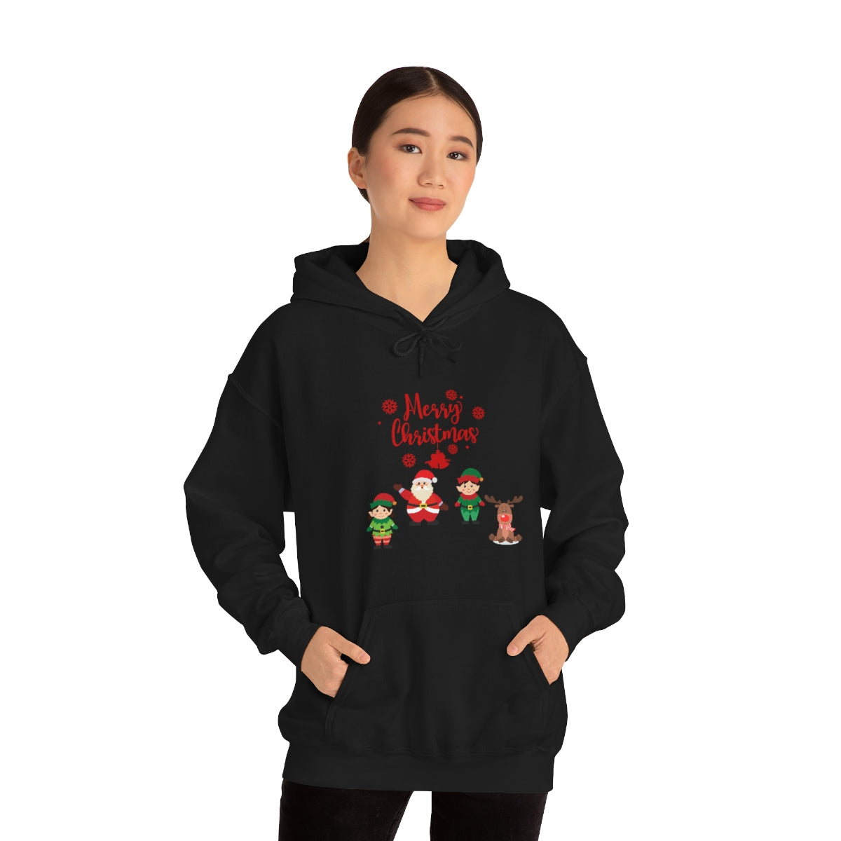 Merry Christmas From Santa & Helpers Unisex Heavy Blend™ Hooded Sweatshirt