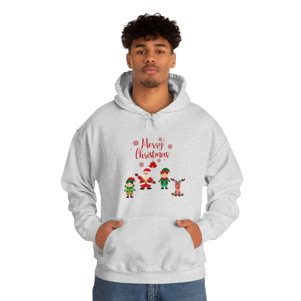 Merry Christmas From Santa & Helpers Unisex Heavy Blend™ Hooded Sweatshirt