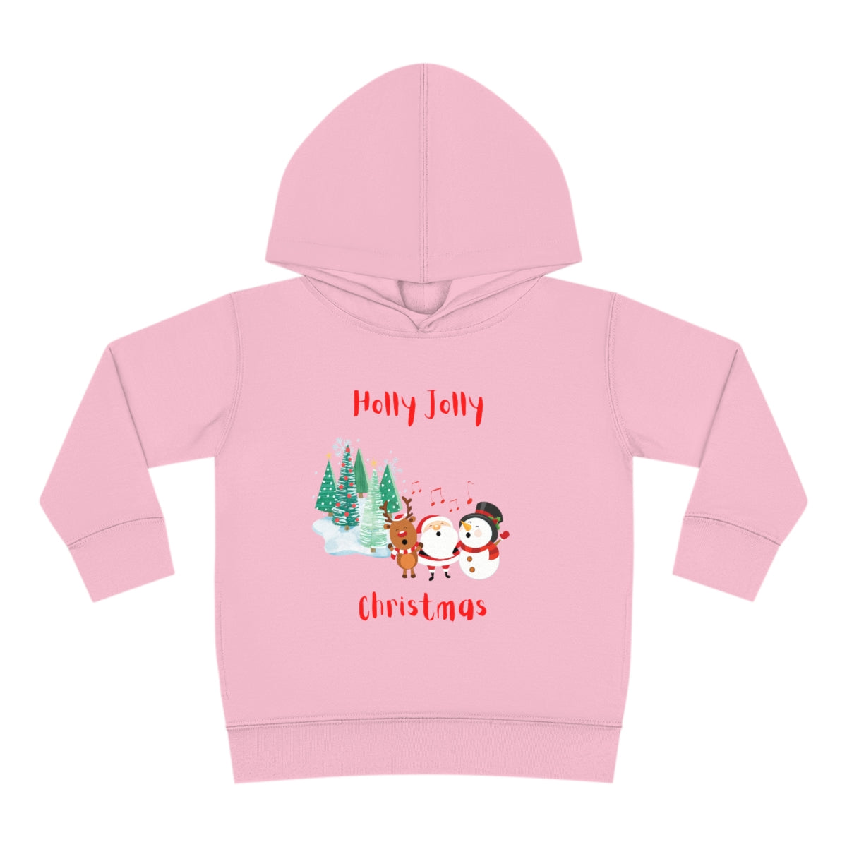 Holly Jolly Christmas Toddler Pullover Fleece Hoodie