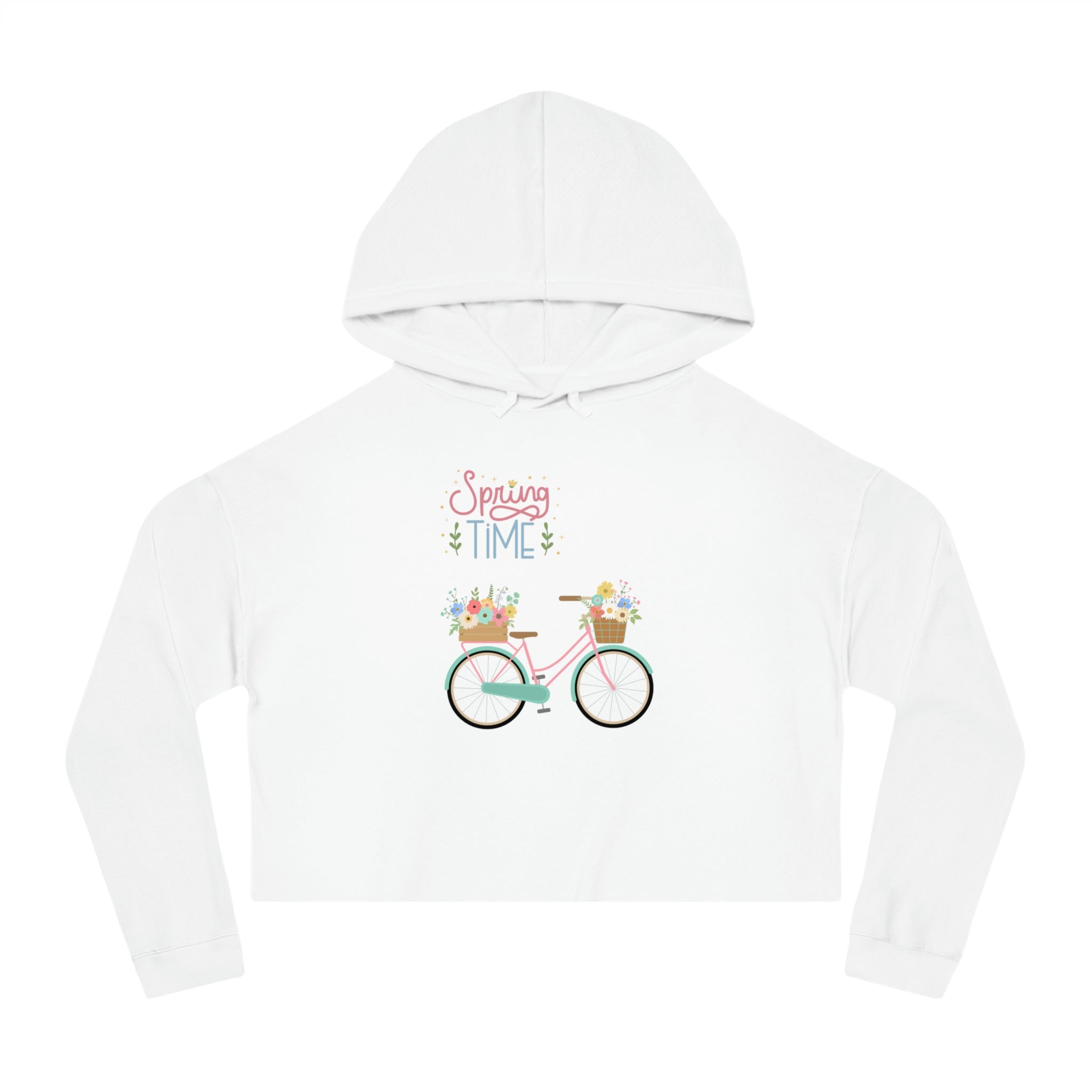 Spring Time Women’s Cropped Hooded Sweatshirt