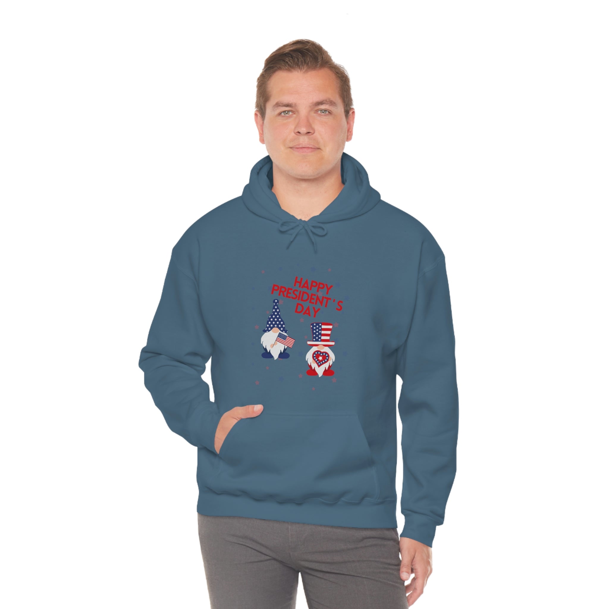 Happy President's Day Gnome Unisex Heavy Blend™ Hooded Sweatshirt