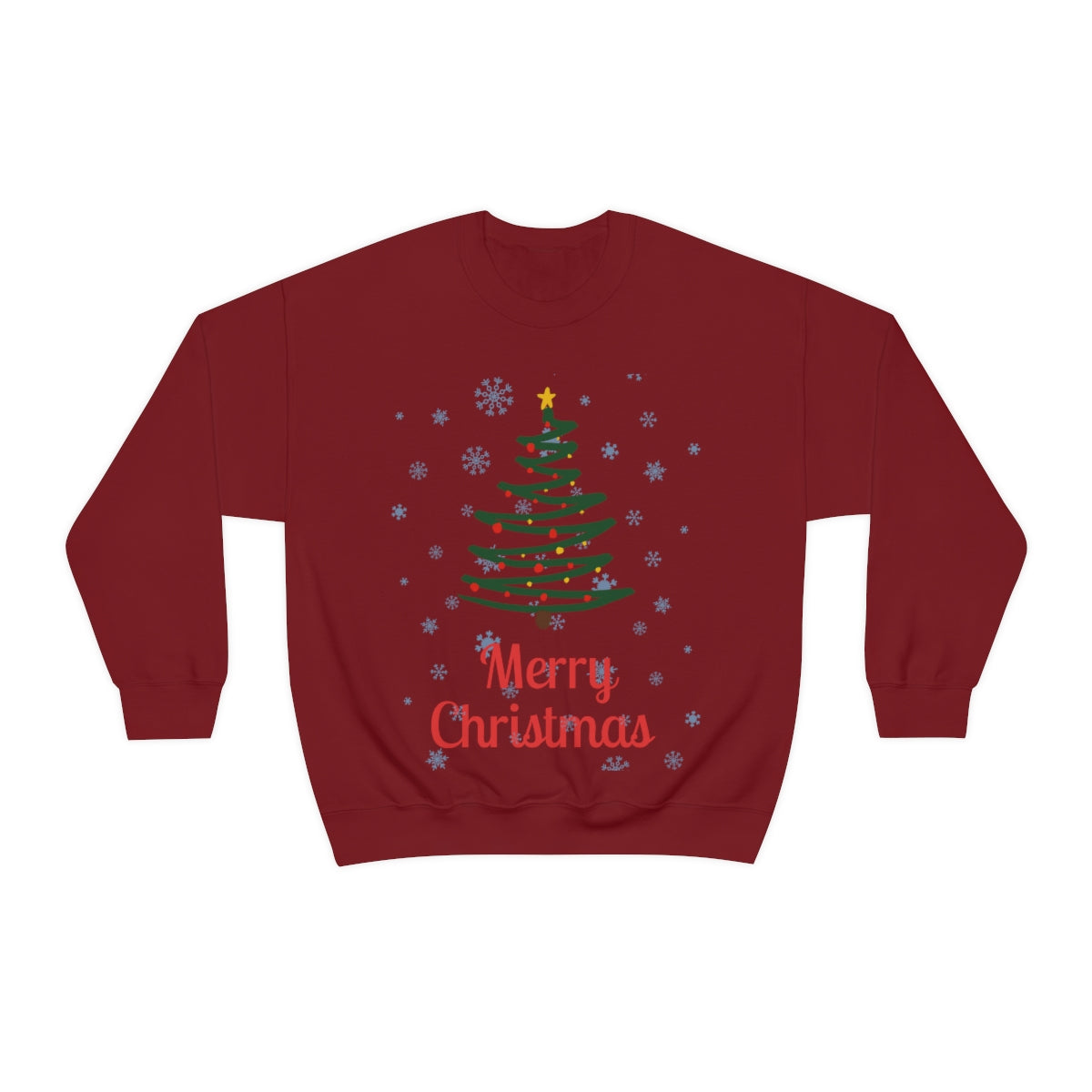 Merry Christmas Tree Unisex Heavy Blend™ Crewneck Sweatshirt