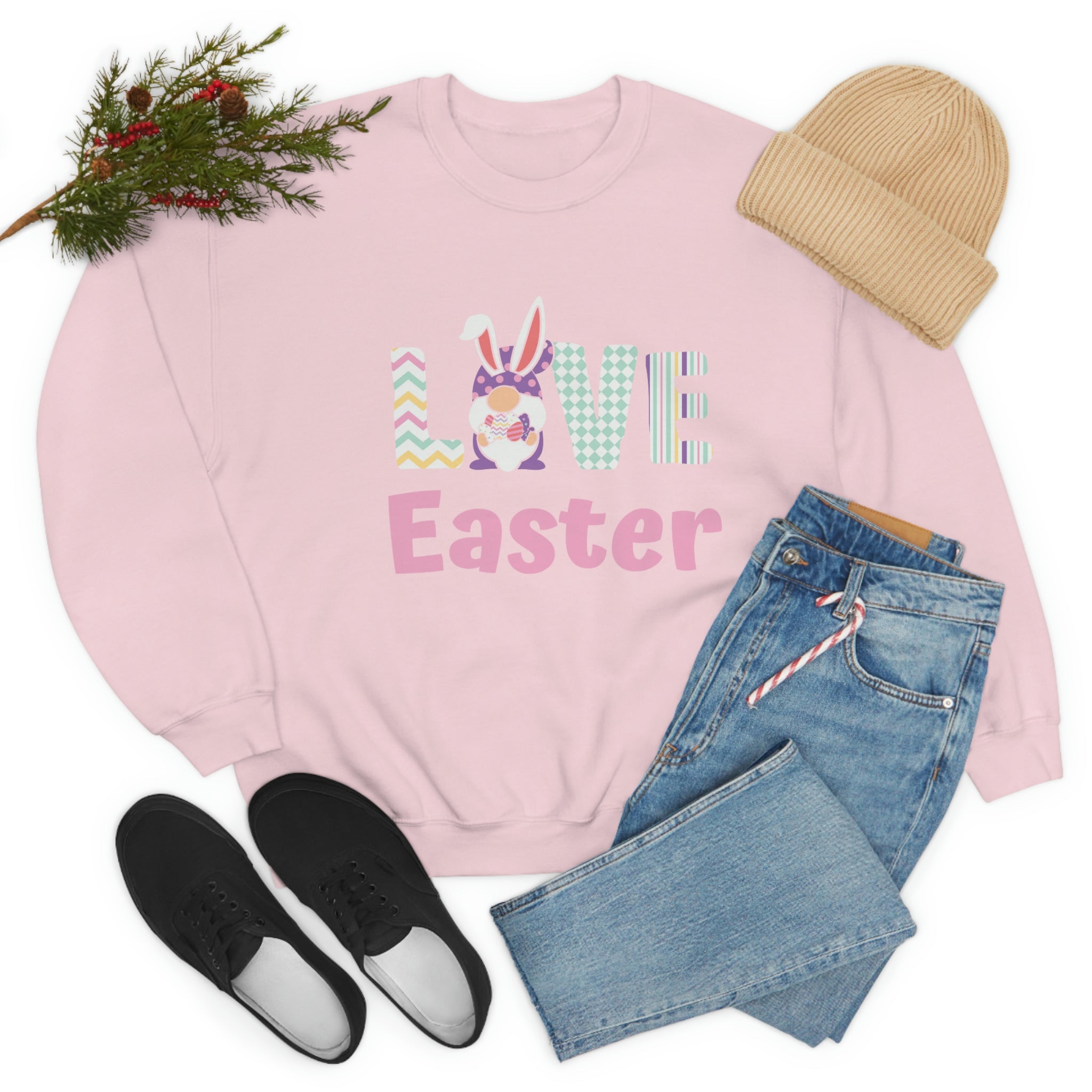 Gnome Love Easter Unisex Heavy Blend™ Crewneck Sweatshirt