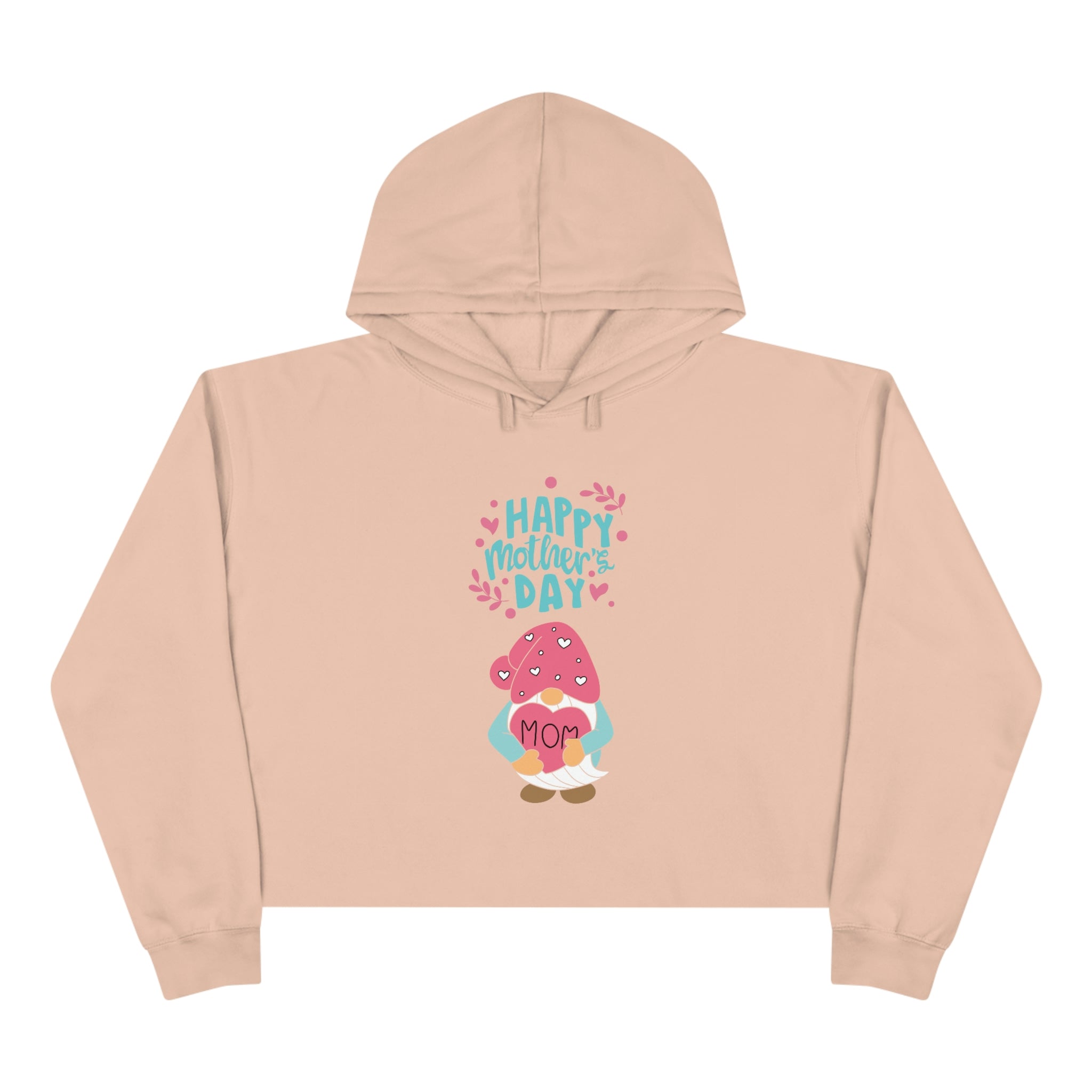 Happy Mother's Day Gnome Crop Hoodie