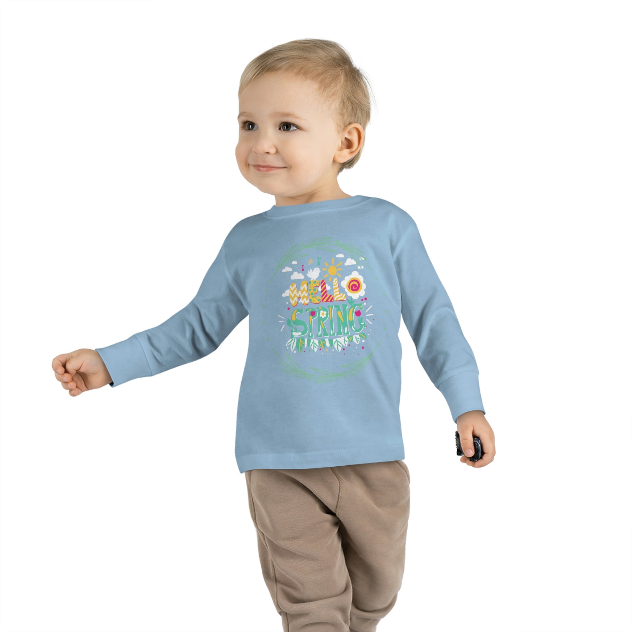 Hello Spring Toddler Long Sleeve Tee