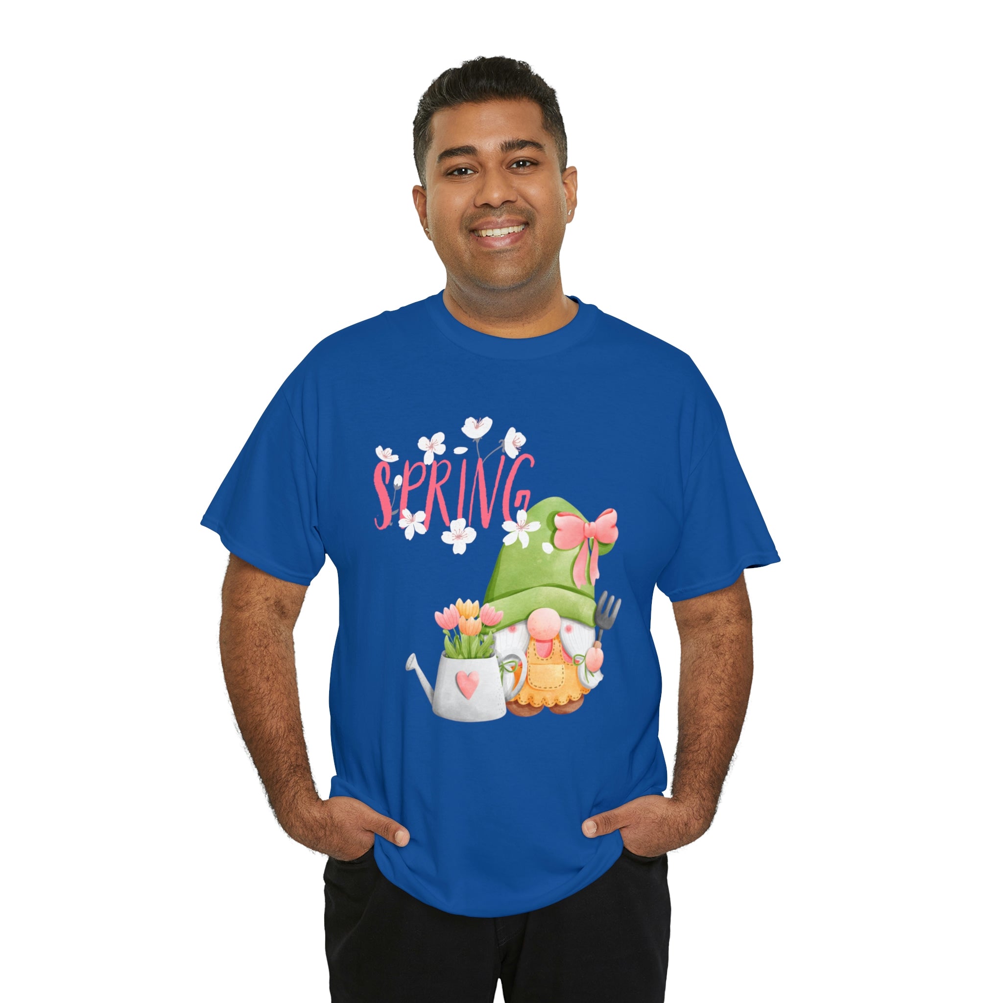 Gnome Happy Spring Unisex Heavy Cotton Tee