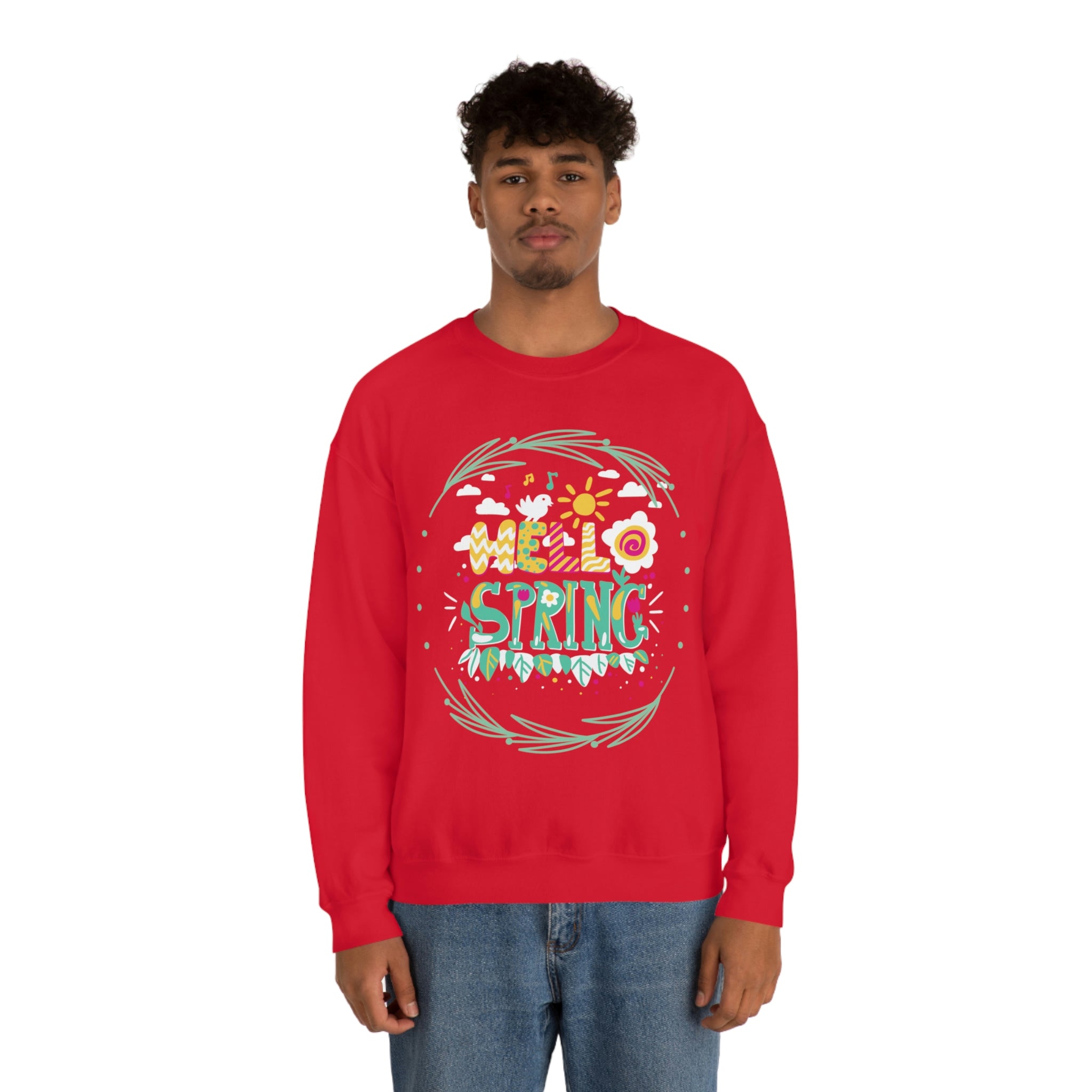 Hello Spring Unisex Heavy Blend™ Crewneck Sweatshirt