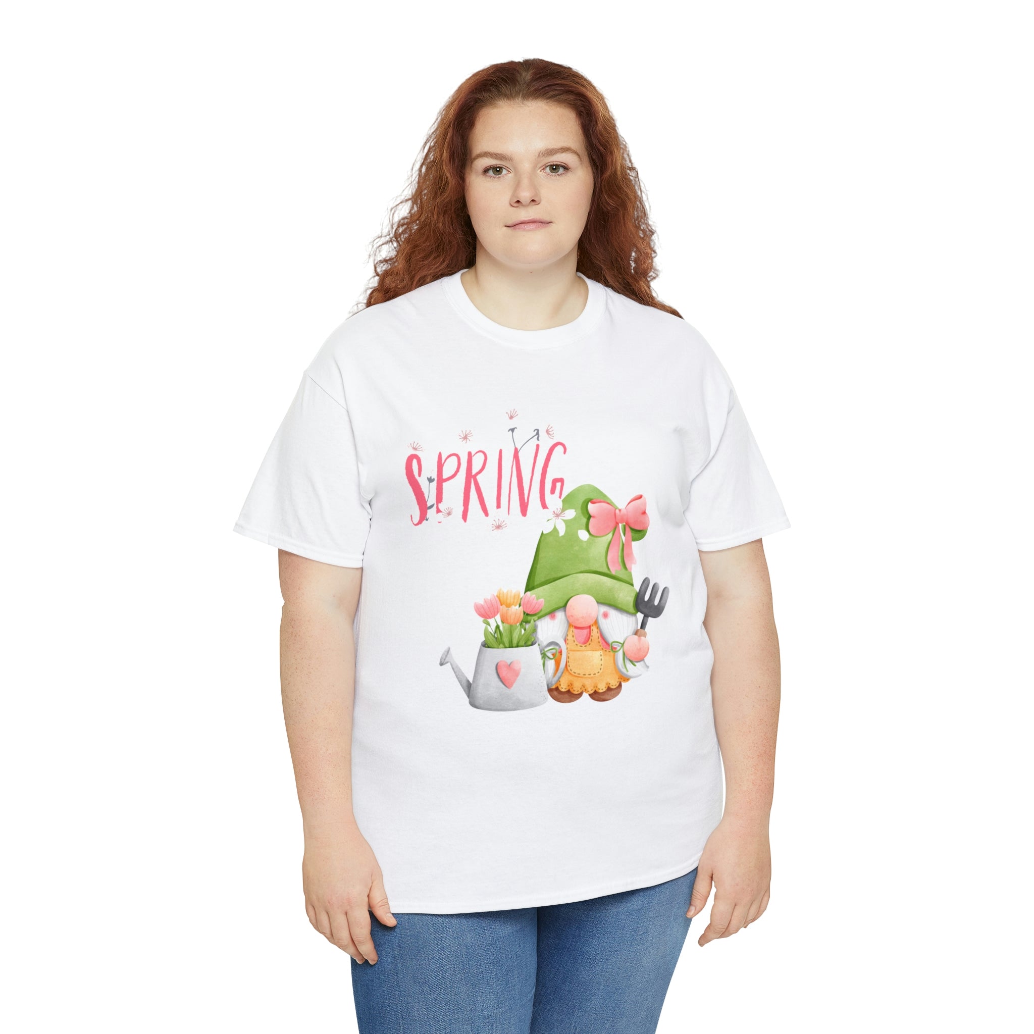 Gnome Happy Spring Unisex Heavy Cotton Tee