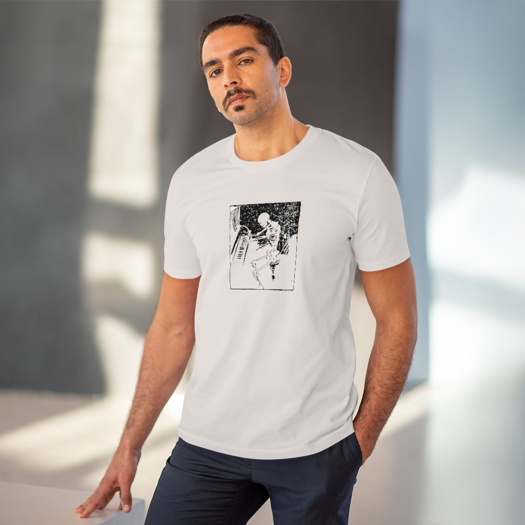 Skeleton Piano Player Organic Creator T-shirt - Unisex
