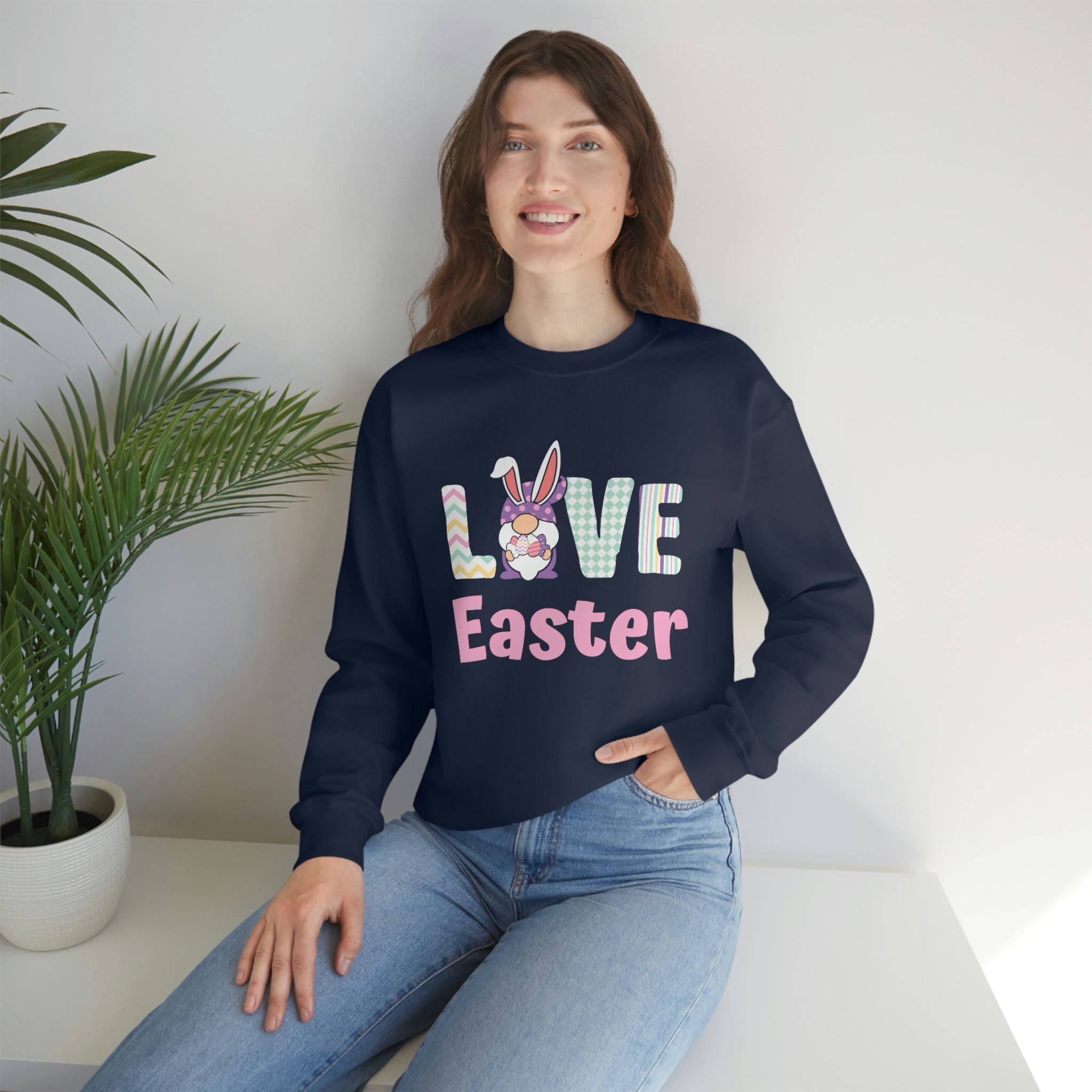 Gnome Love Easter Unisex Heavy Blend™ Crewneck Sweatshirt