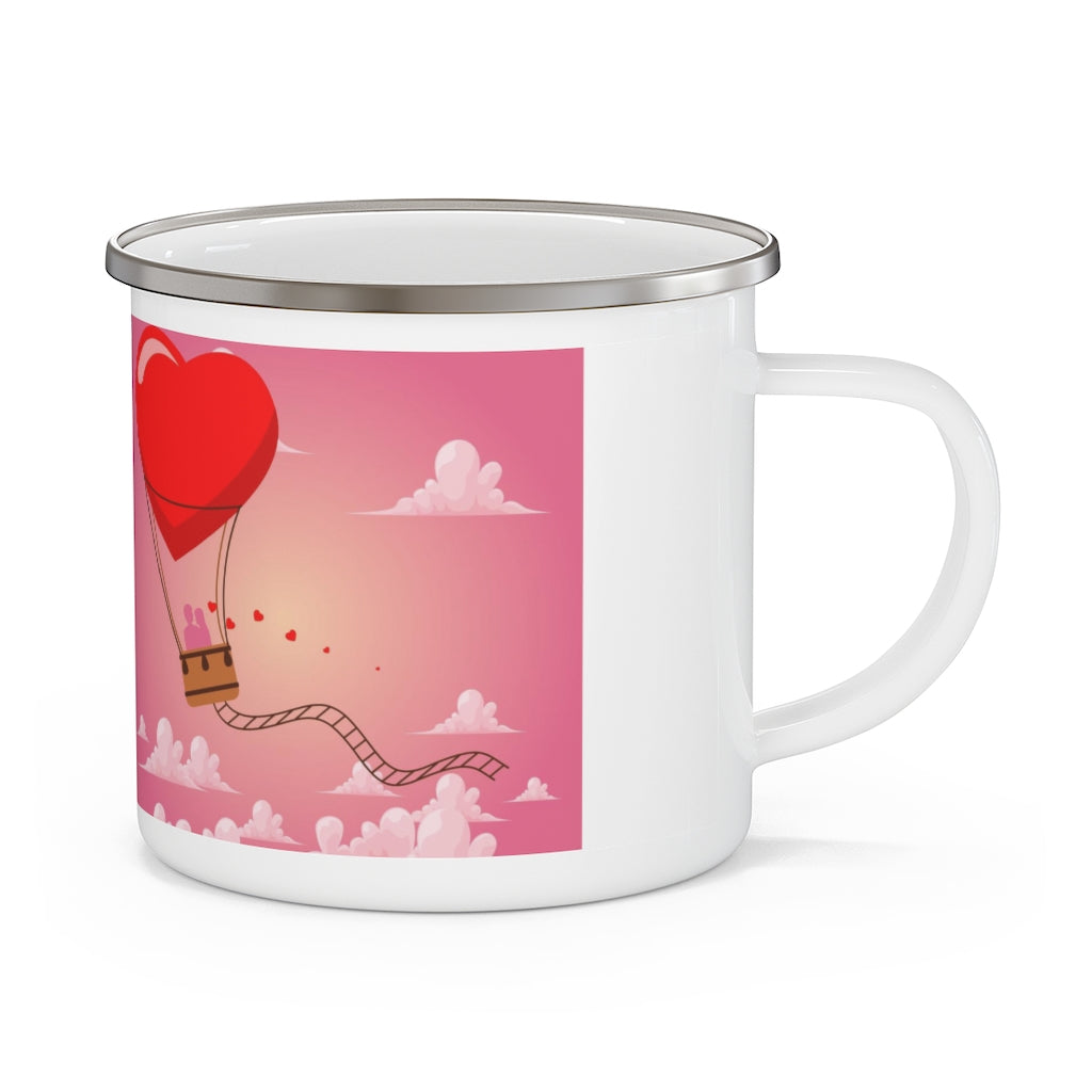 Happy Valentine's Day Enamel Camping Mug