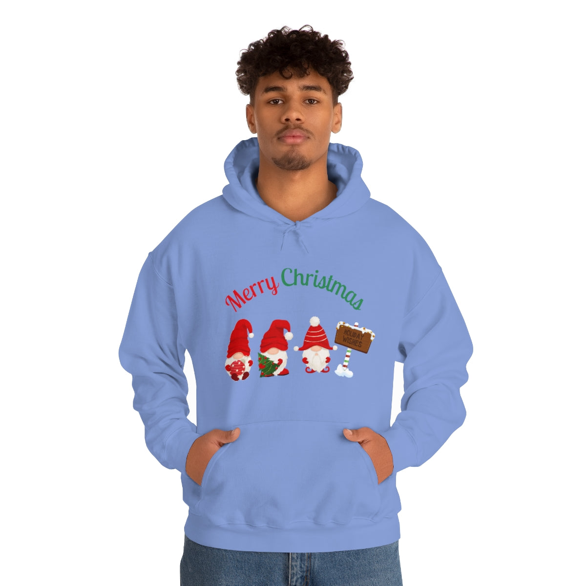 Cute Gnome Merry Christmas Unisex Heavy Blend™ Hooded Sweatshirt