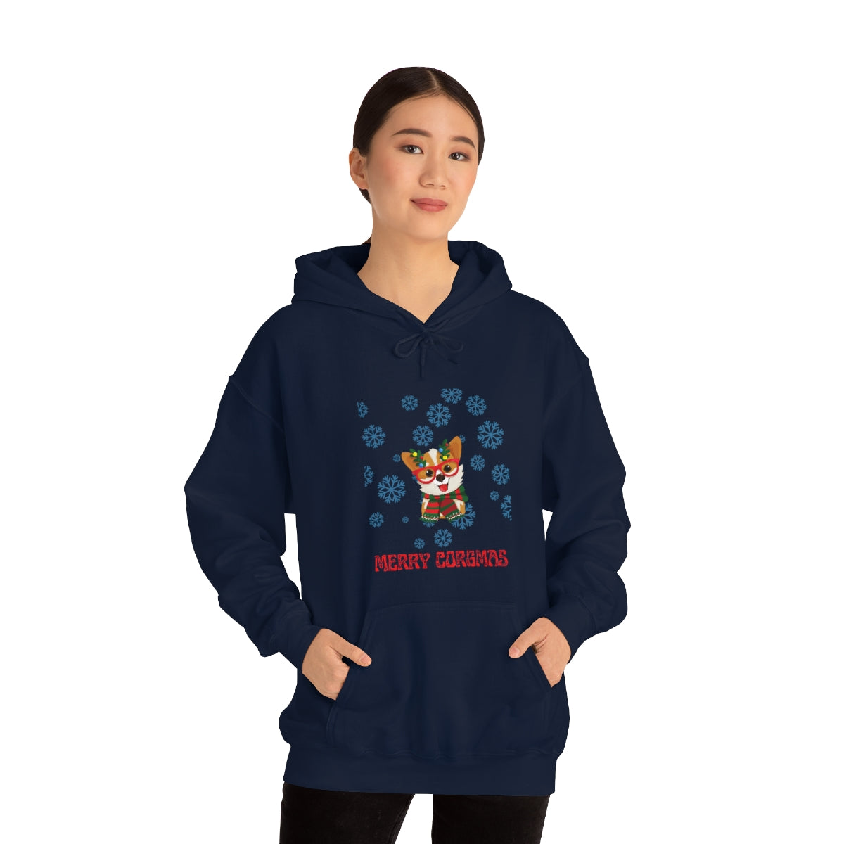 Merry Corgmas Unisex Heavy Blend™ Hooded Sweatshirt